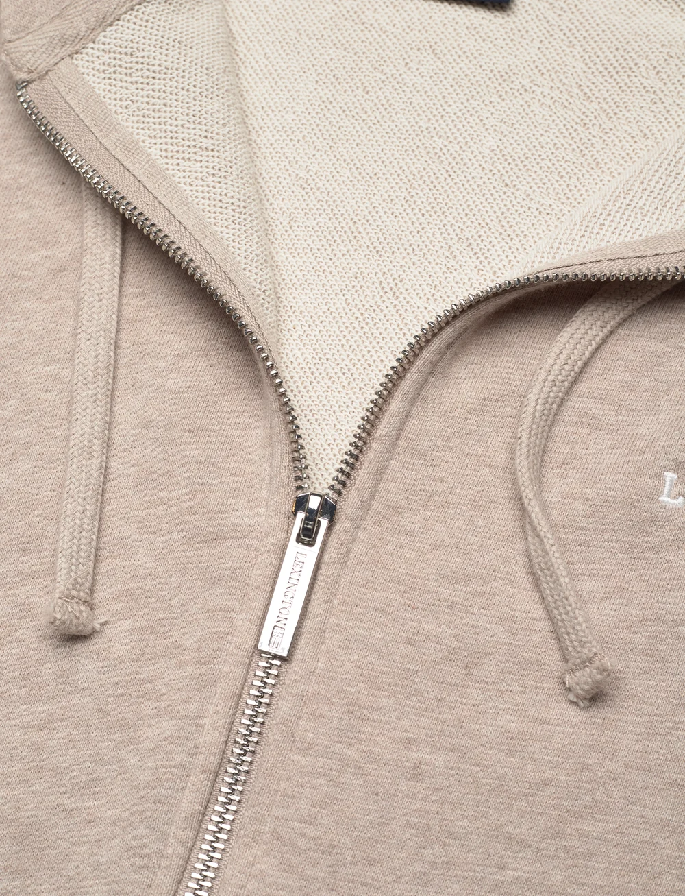 Lexington Clothing - Chloe Zip Hood - hoodies - light brown melange - 5