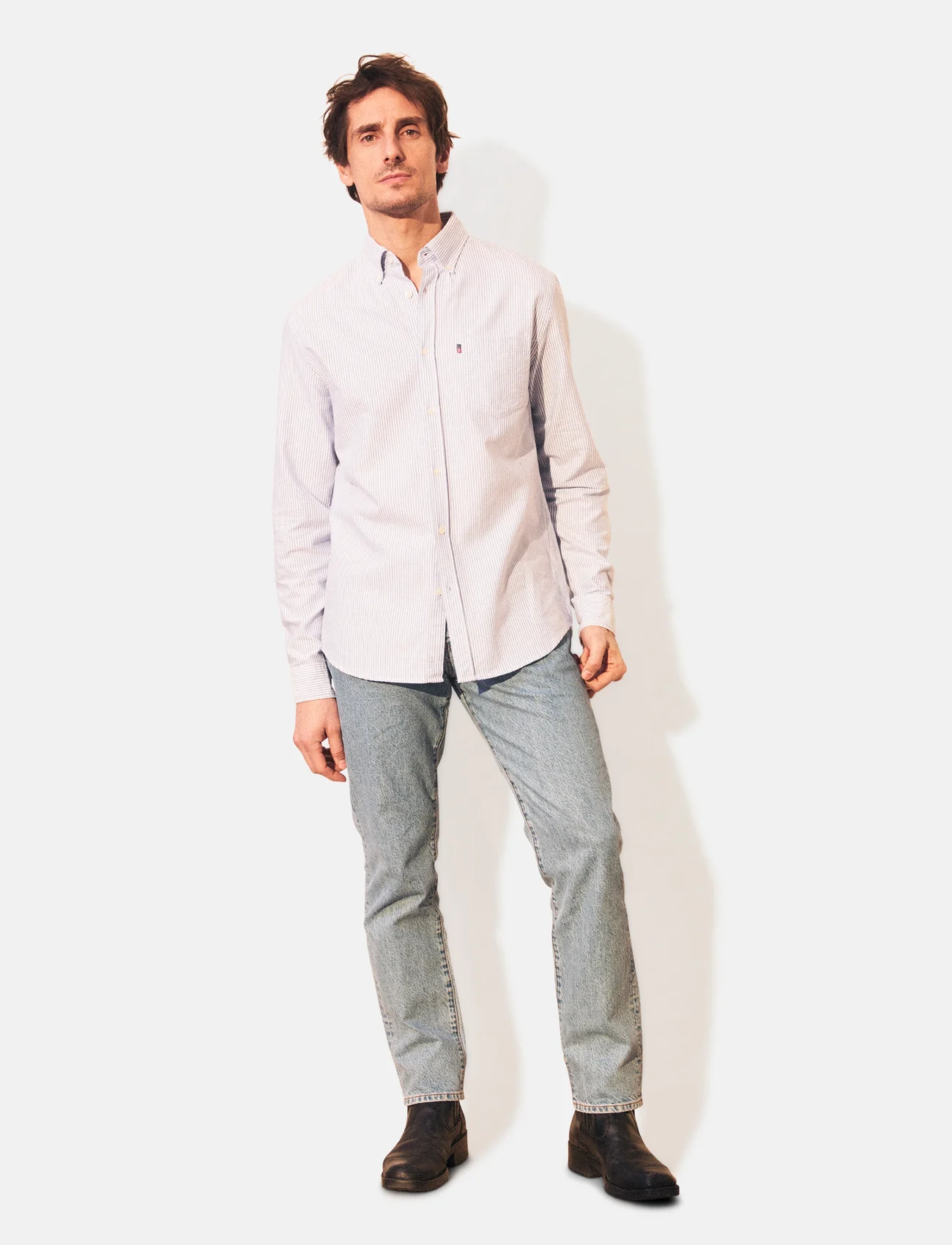 Lexington Clothing - Casual Striped Oxford B.D Shirt - oxford-skjortor - blue/white stripe - 0