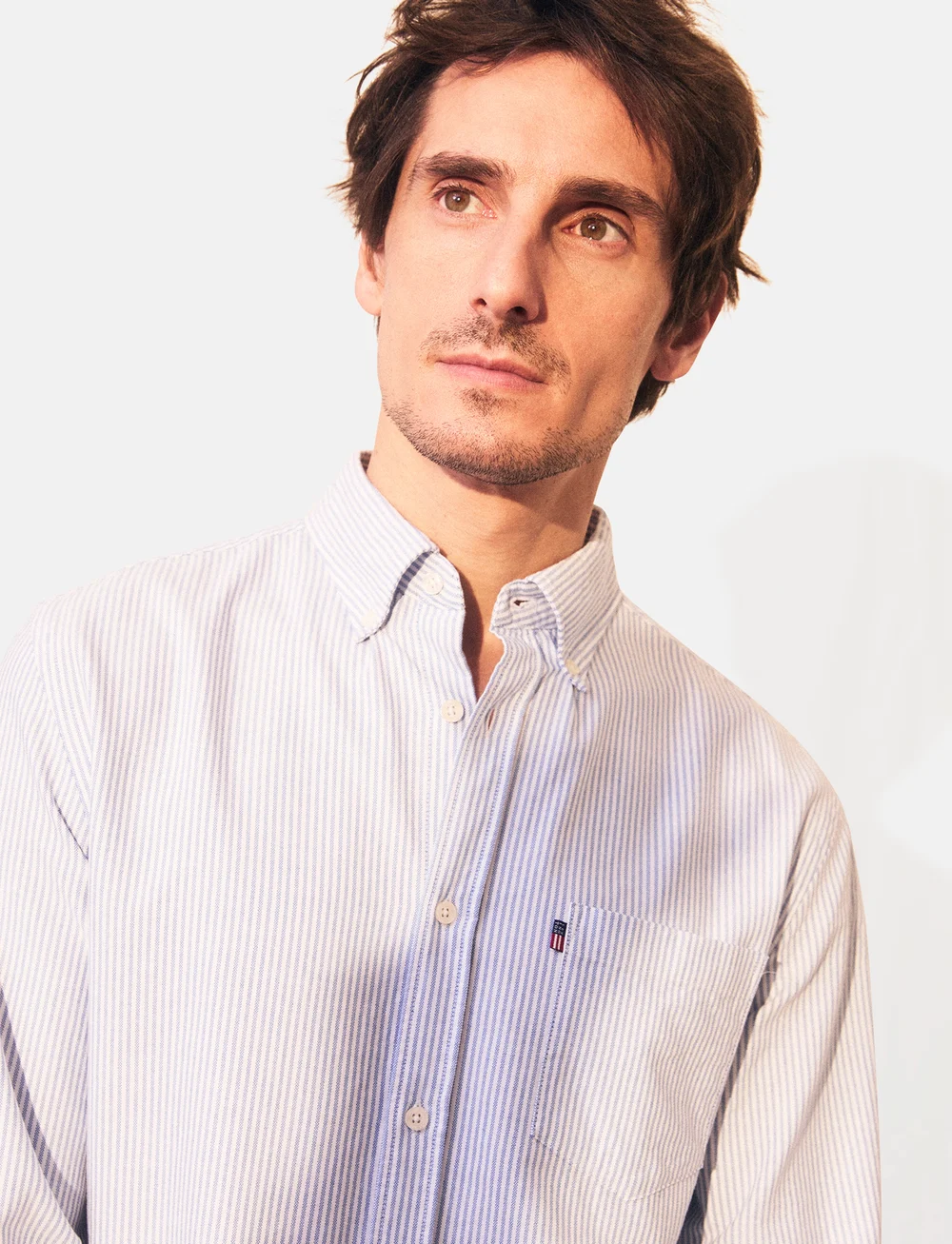 Lexington Clothing - Casual Striped Oxford B.D Shirt - casual shirts - blue/white stripe - 4