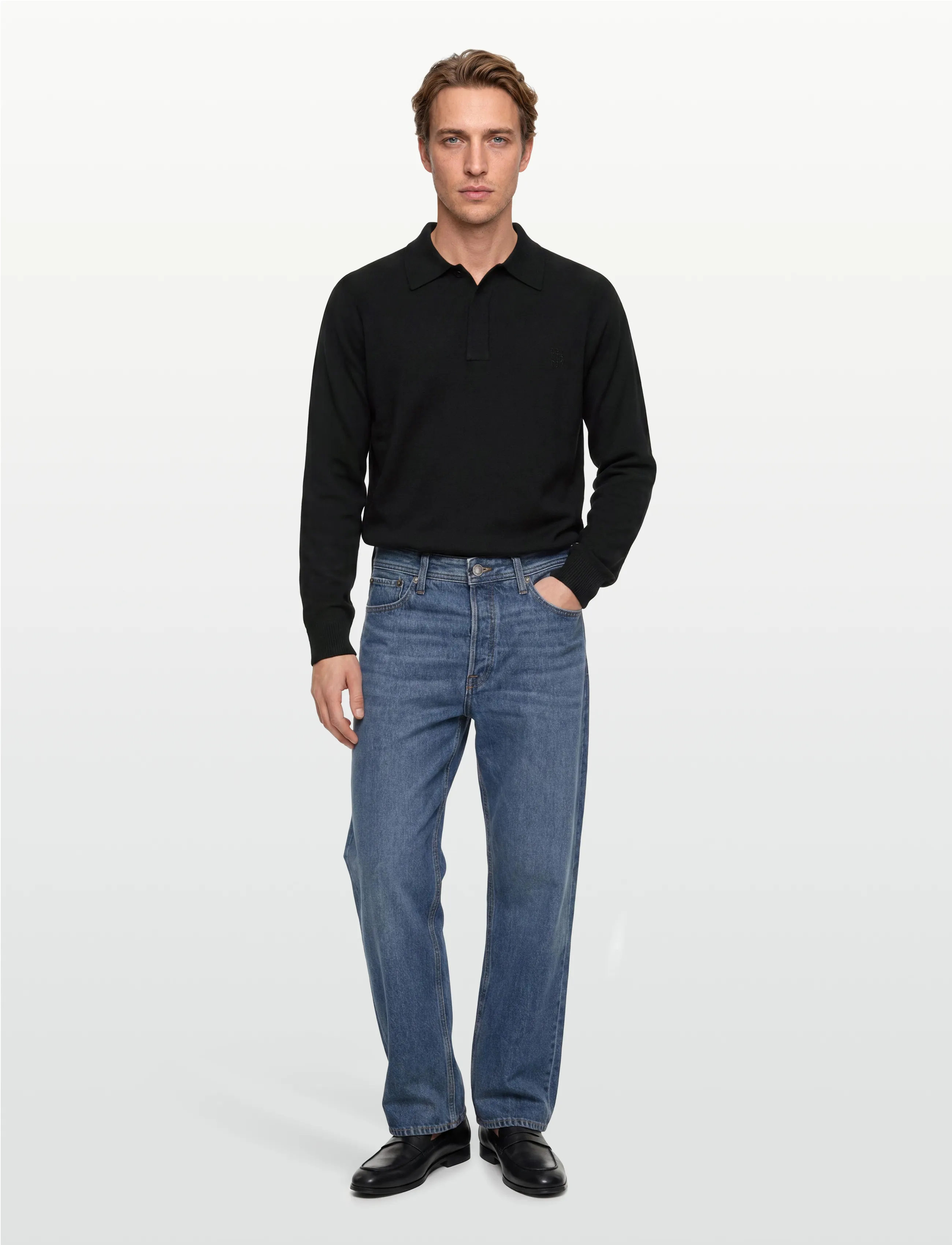 Lexington Clothing - Don Merino Rugby Polo Sweater - polostrik - black - 0