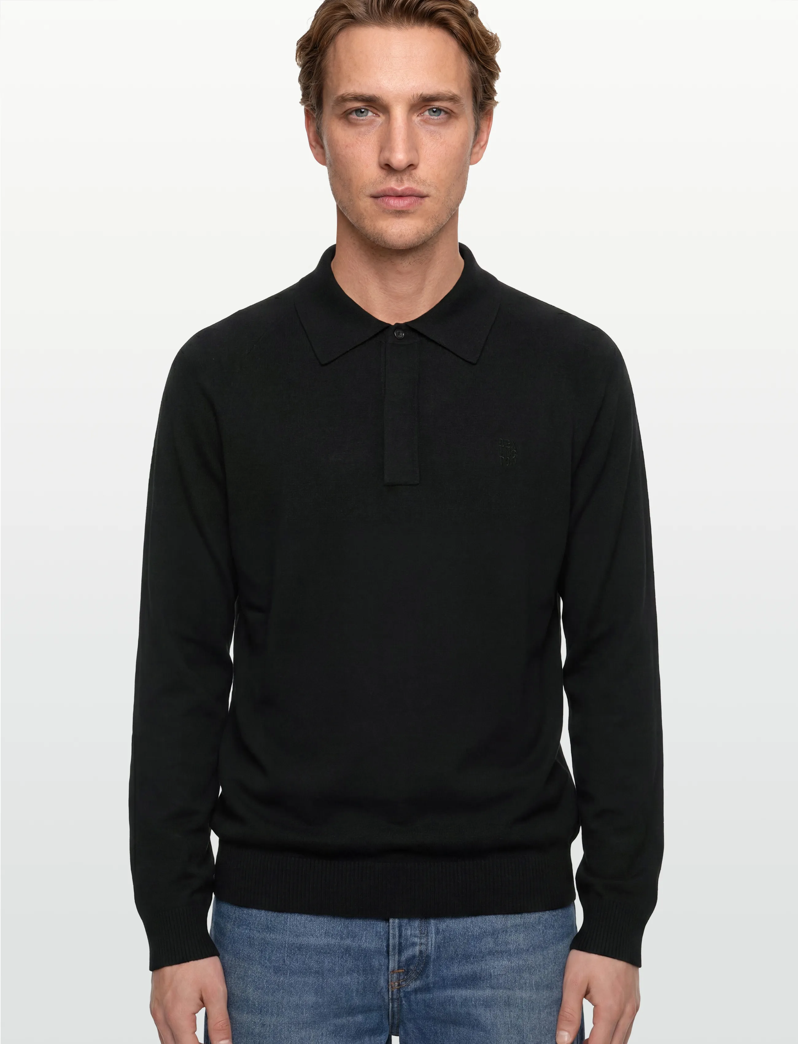 Lexington Clothing - Don Merino Rugby Polo Sweater - polostrik - black - 3
