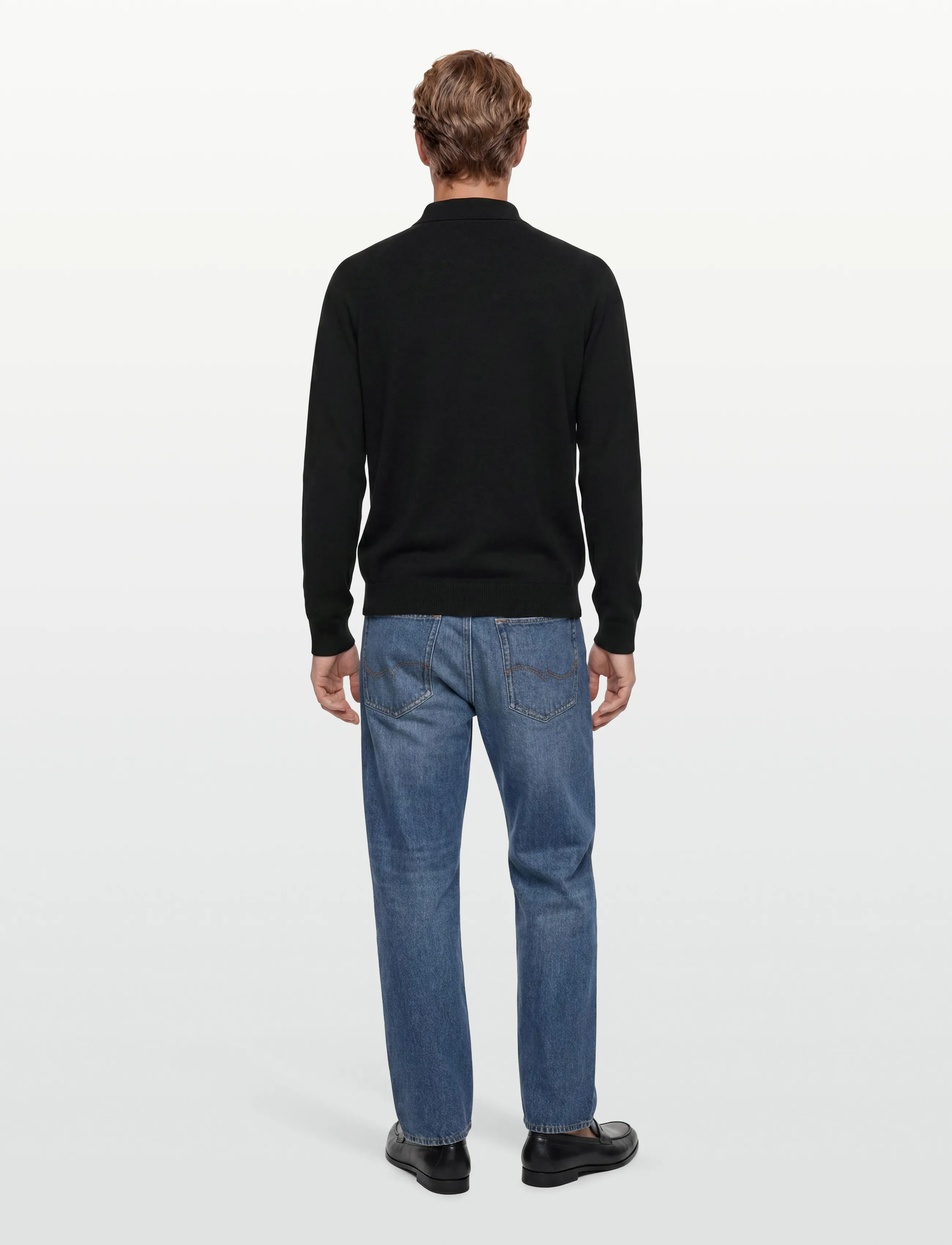 Lexington Clothing - Don Merino Rugby Polo Sweater - polostrik - black - 4