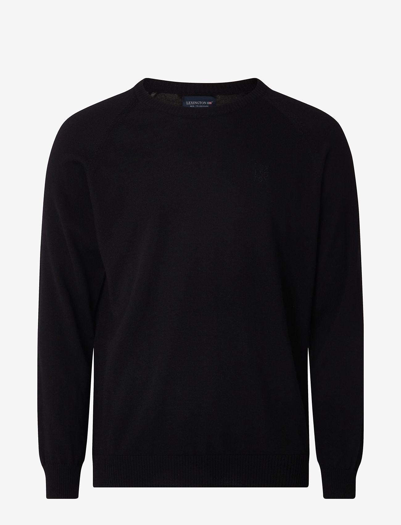 Lexington Clothing - Dean Merino Crew Neck Sweater - rund hals - black - 1