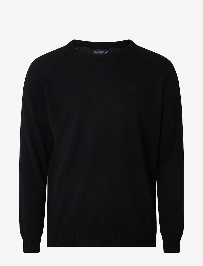 Lexington Clothing - Dean Merino Crew Neck Sweater - Ümmarguse kaelusega kudumid - black - 1