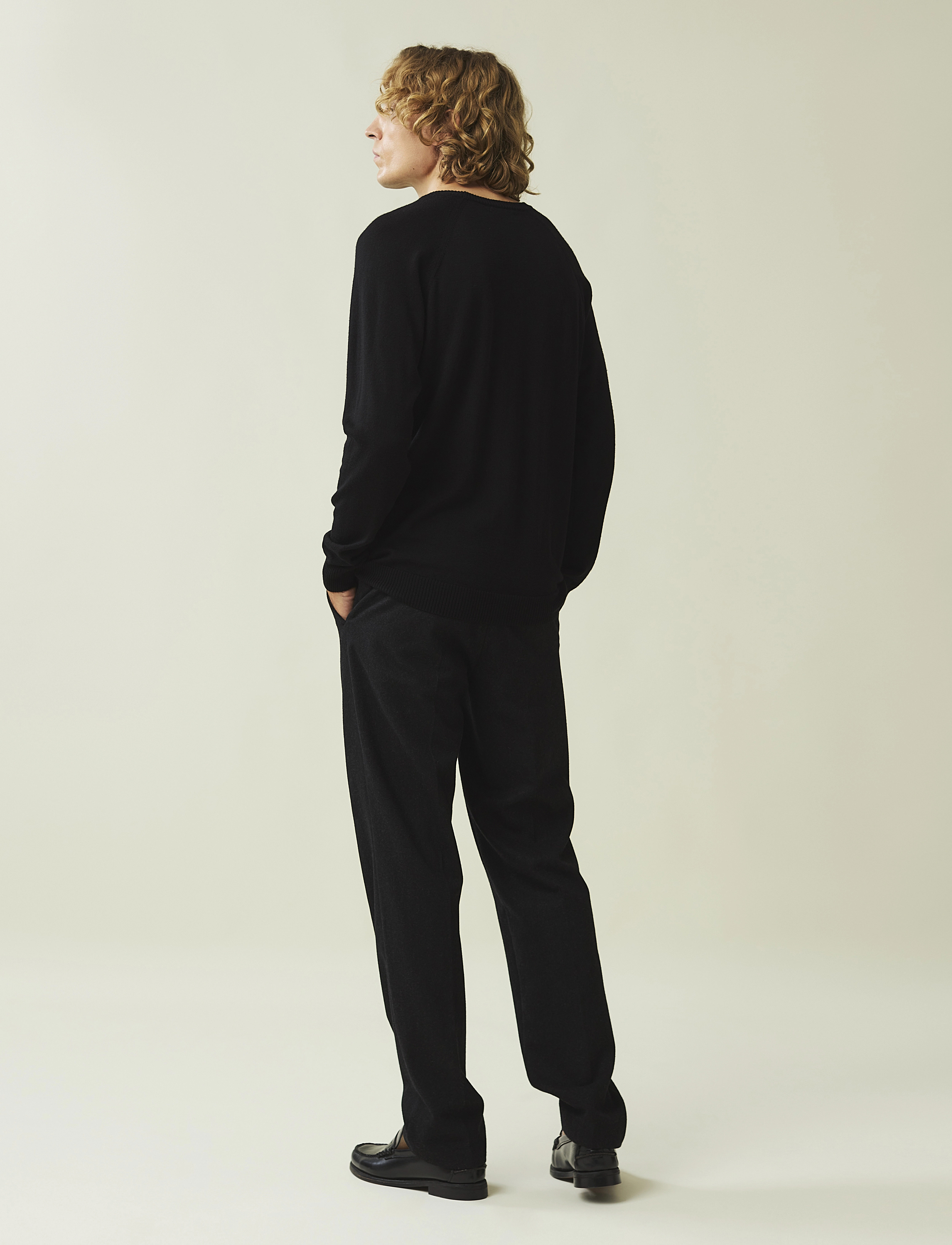 Lexington Clothing - Dean Merino Crew Neck Sweater - rundhals - black - 4