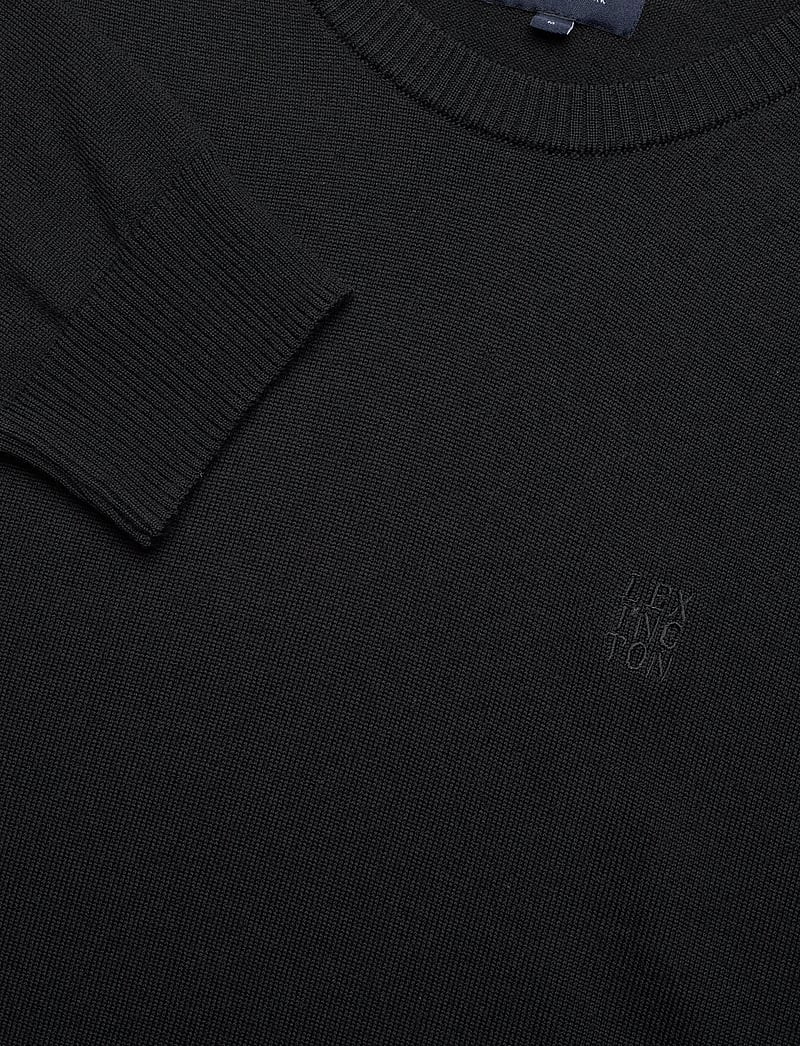 Lexington Clothing - Dean Merino Crew Neck Sweater - Ümmarguse kaelusega kudumid - black - 5