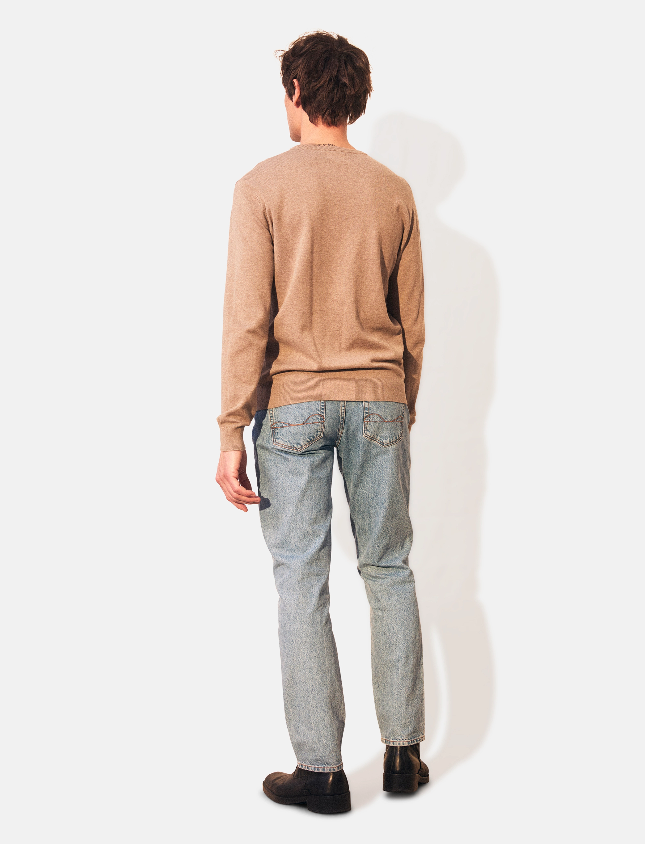 Lexington Clothing - Bradley Cotton Crew Sweater - trøjer - beige - 2