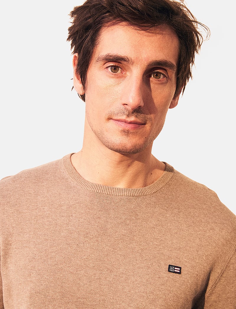 Lexington Clothing - Bradley Cotton Crew Sweater - rund hals - beige - 3