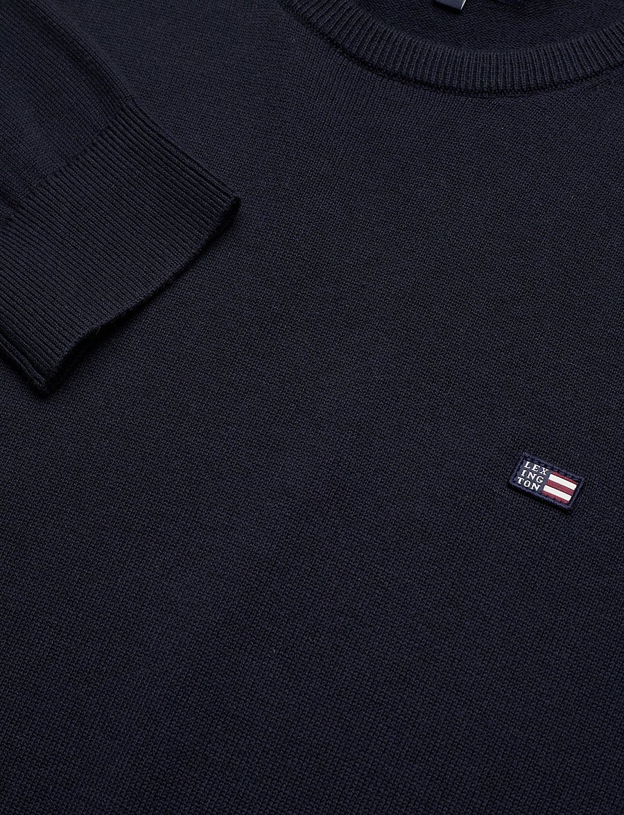 Lexington Clothing - Bradley Cotton Crew Sweater - ronde hals - dark blue - 5