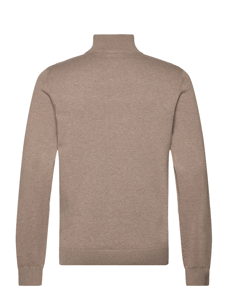 Lexington Clothing - Clay Cotton Half-Zip Sweater - half zip-tröjor - beige - 2