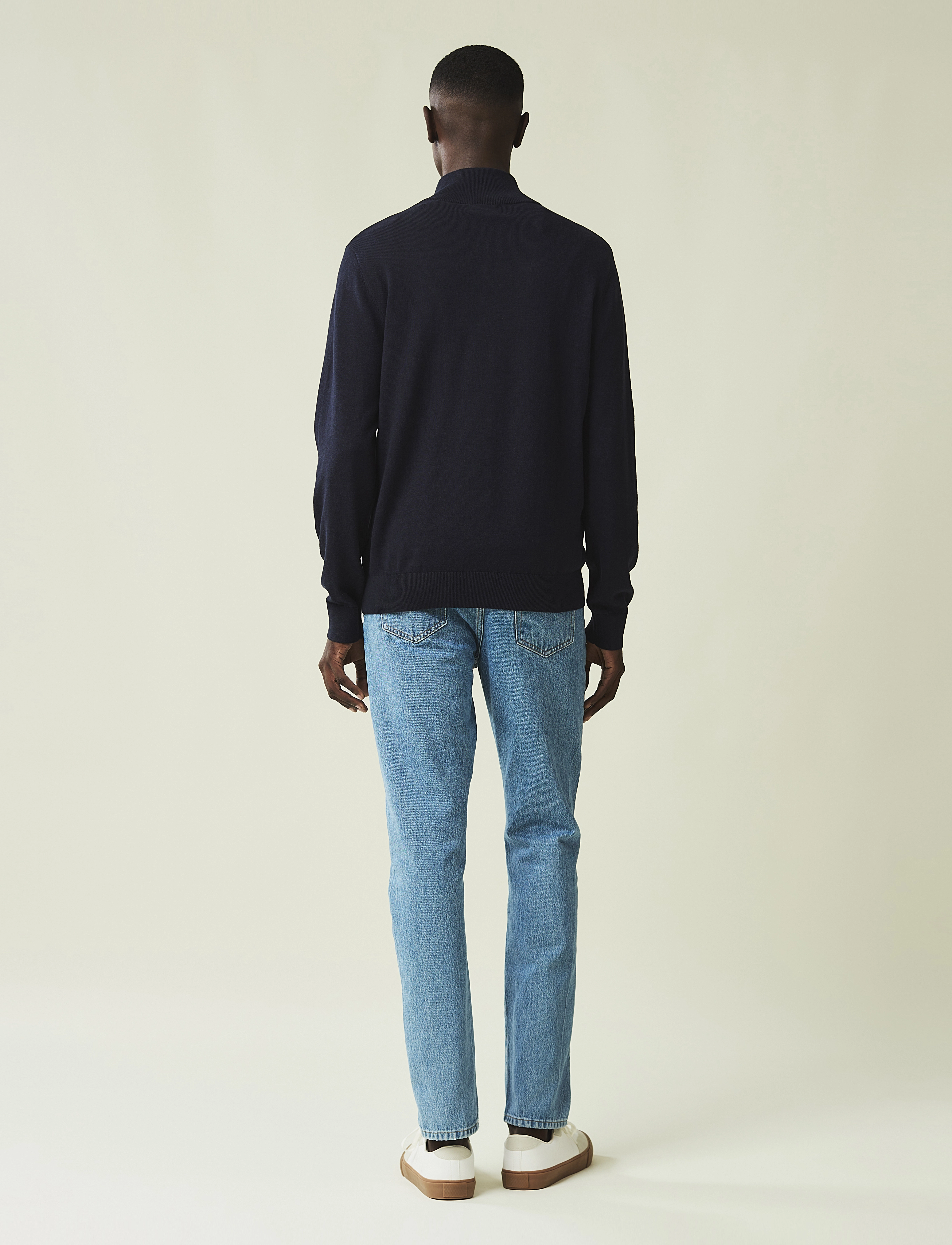 Lexington Clothing - Clay Cotton Half-Zip Sweater - tõmblukk-kaelusega džemprid - dark blue - 3