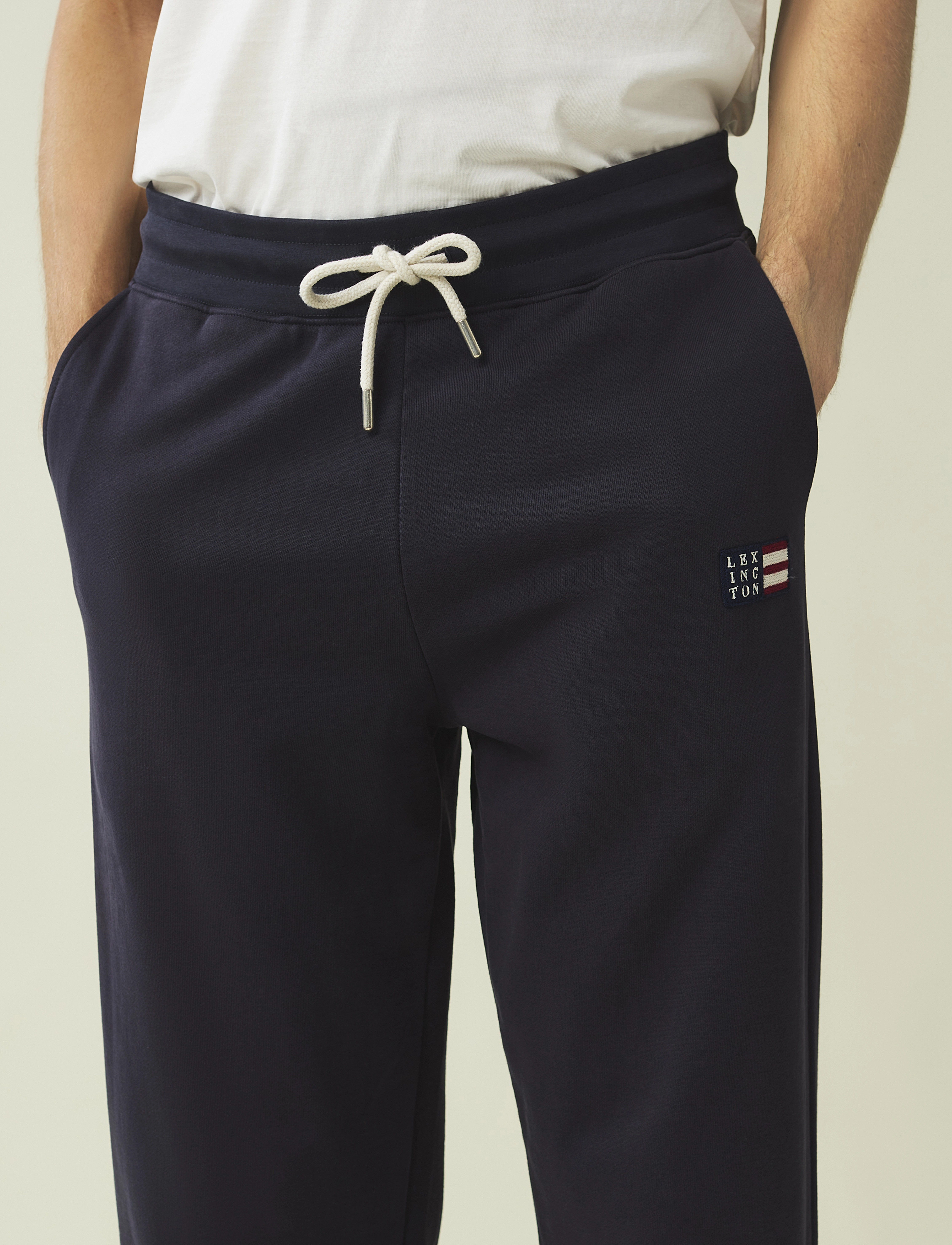 Lexington Clothing - Brendon Organic Cotton Logo Sweatpants - dark blue - 4