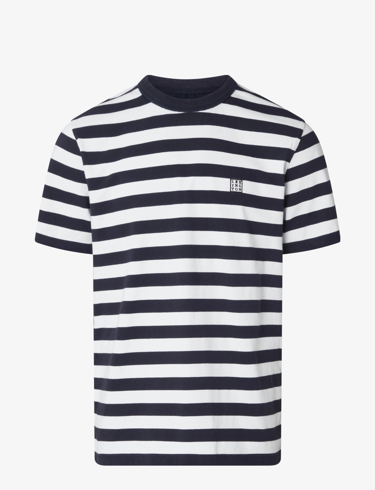 Lexington Clothing - Lee Heavy Bretton Tee - blue/white stripe - 1