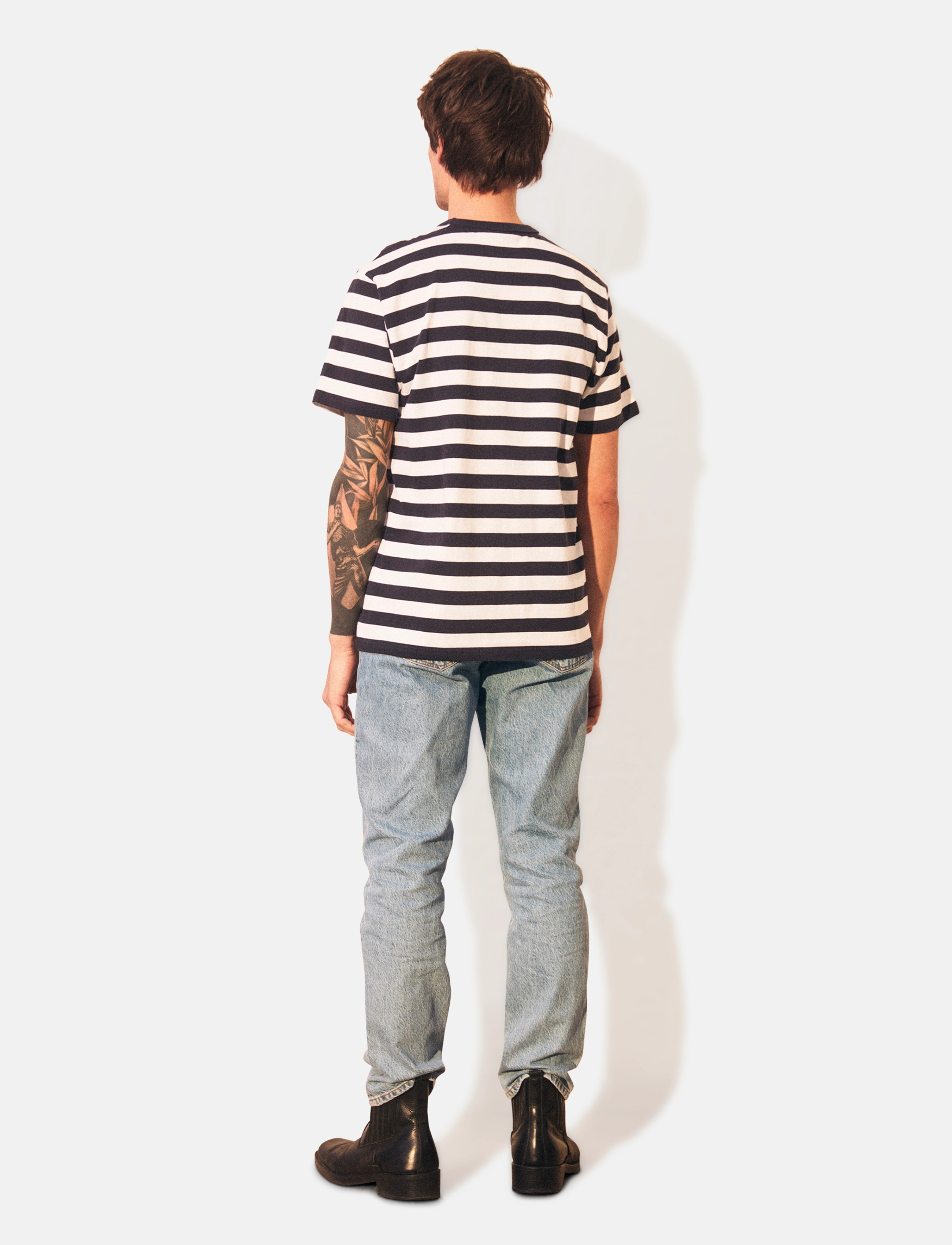 Lexington Clothing - Lee Heavy Bretton Tee - blue/white stripe - 3