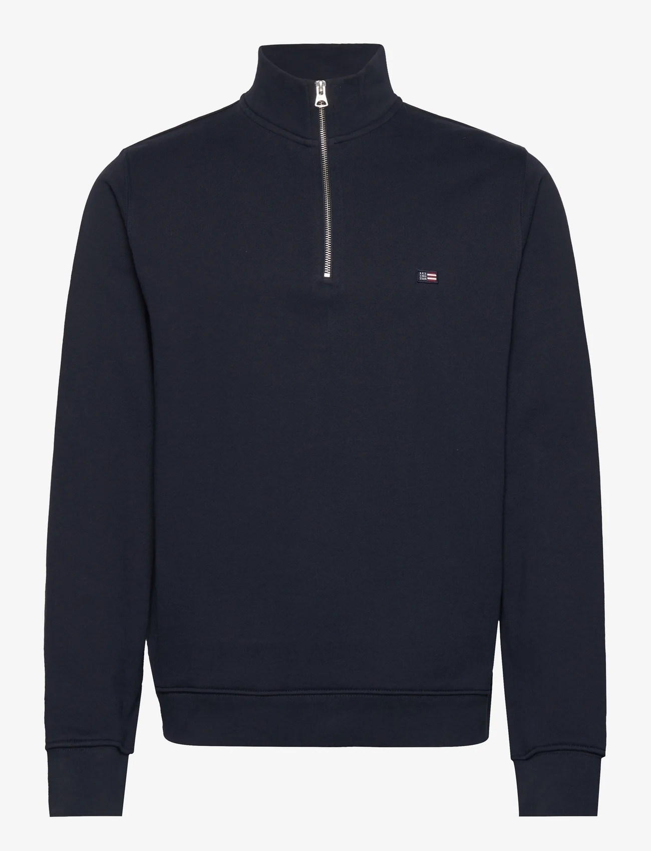 Lexington Clothing - Terrance Organic Cotton Half-Zip Sweatshirt - collegepaidat - dark blue - 1