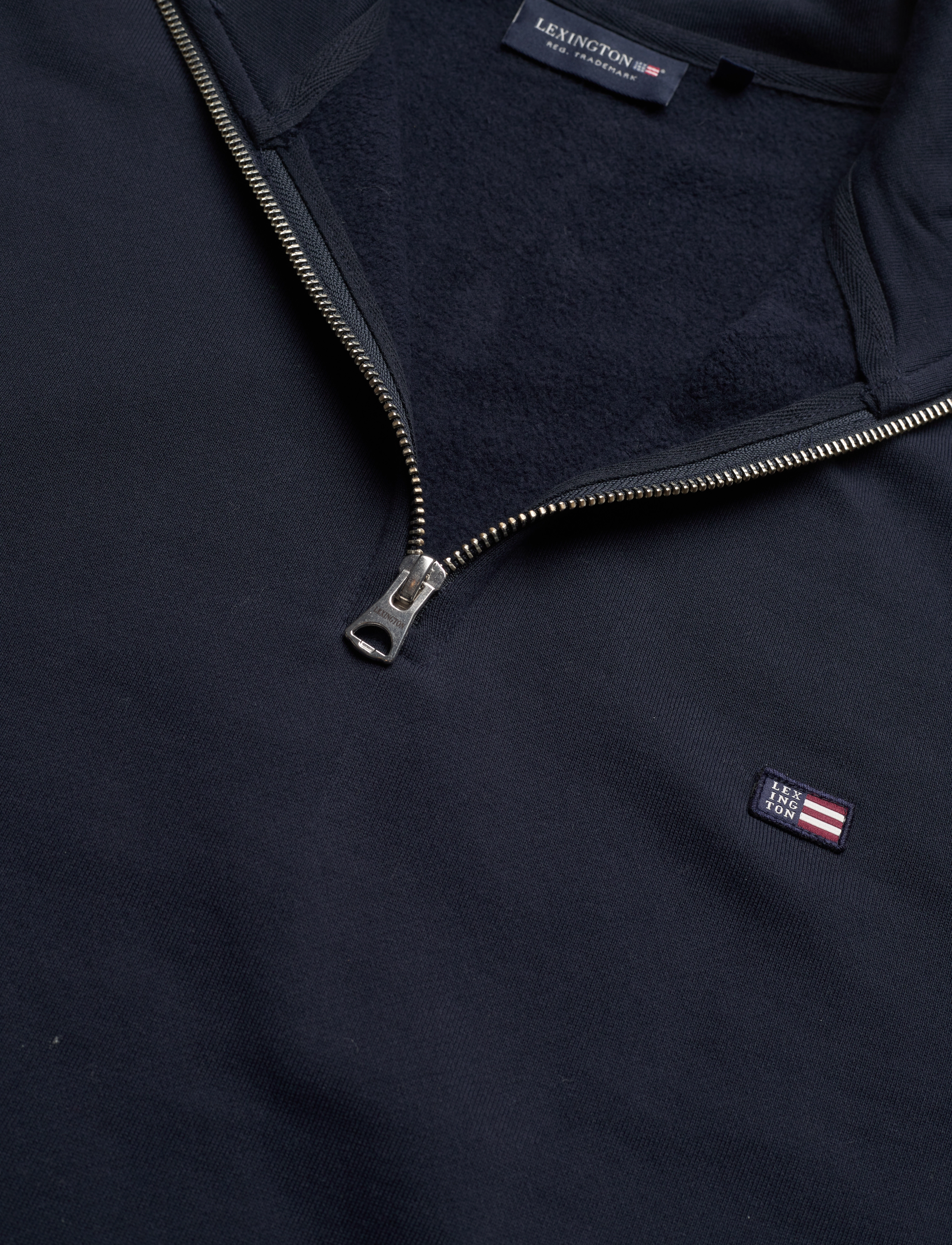 Lexington Clothing - Terrance Organic Cotton Half-Zip Sweatshirt - dark blue - 5