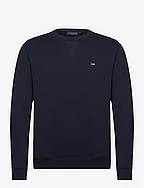 Matteo Organic Cotton Crew Sweatshirt - DARK BLUE