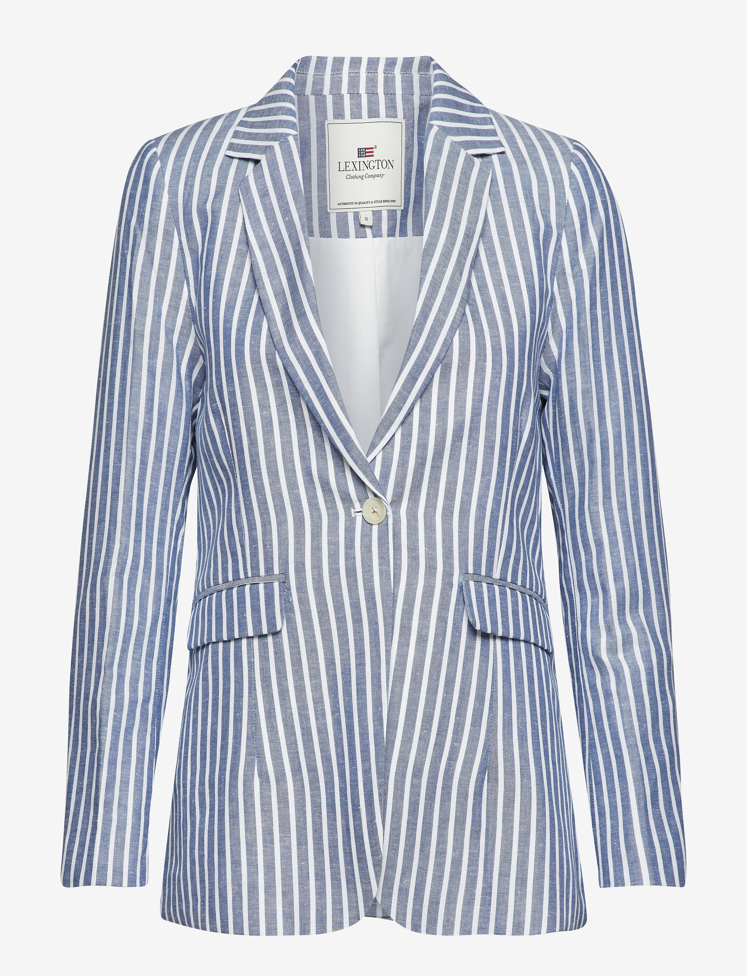 Lexington Clothing - Frida Linen Blazer - blue/white stripe - 0