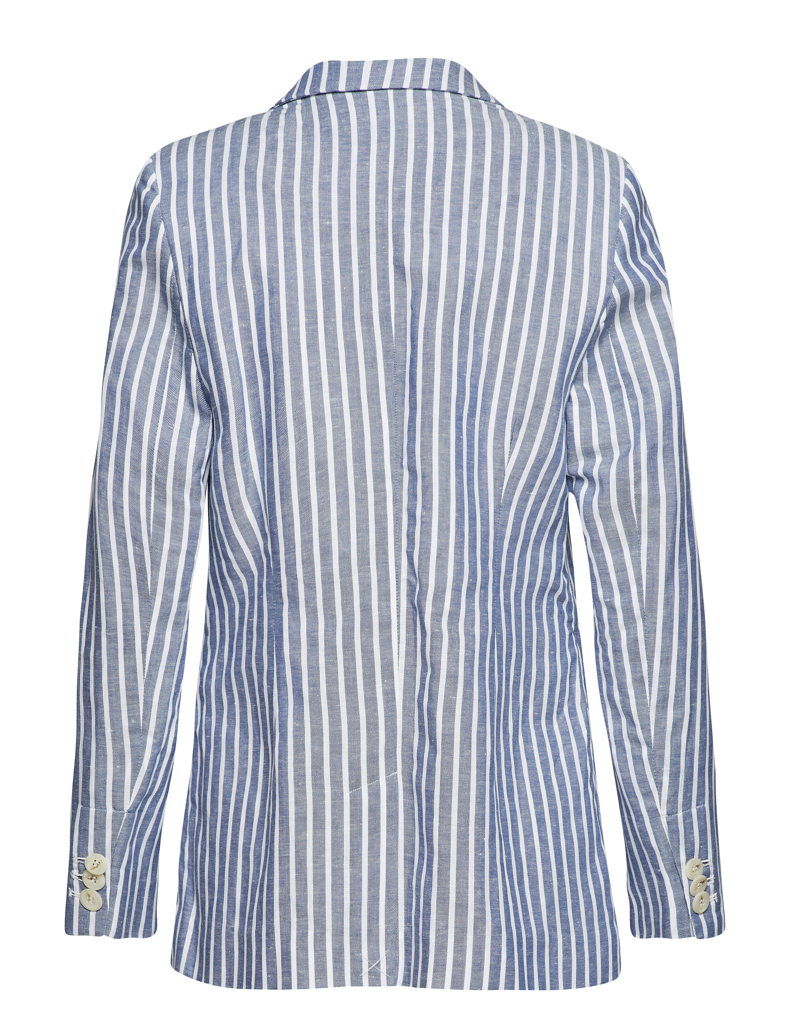 Lexington Clothing - Frida Linen Blazer - blue/white stripe - 1