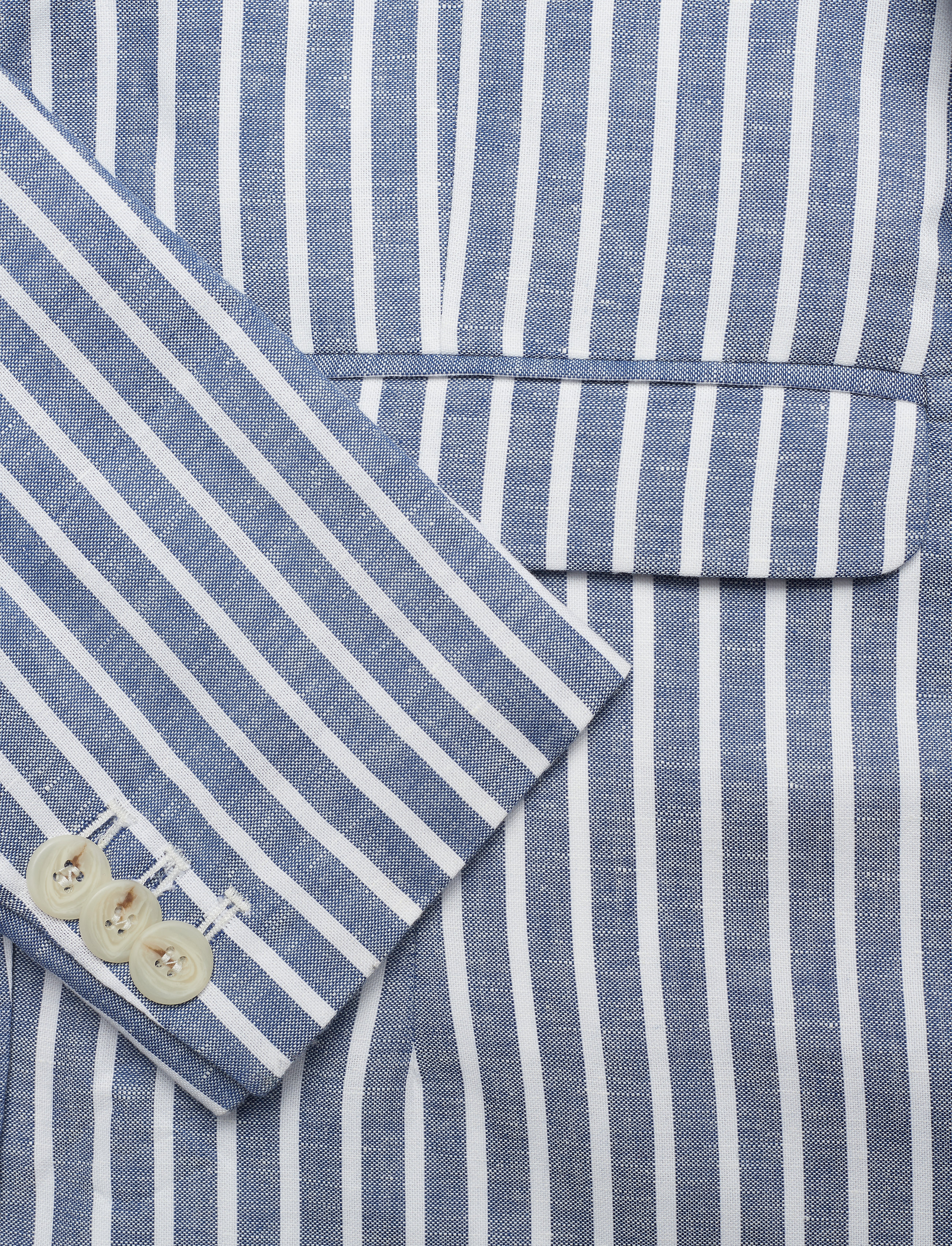 Lexington Clothing - Frida Linen Blazer - blue/white stripe - 3