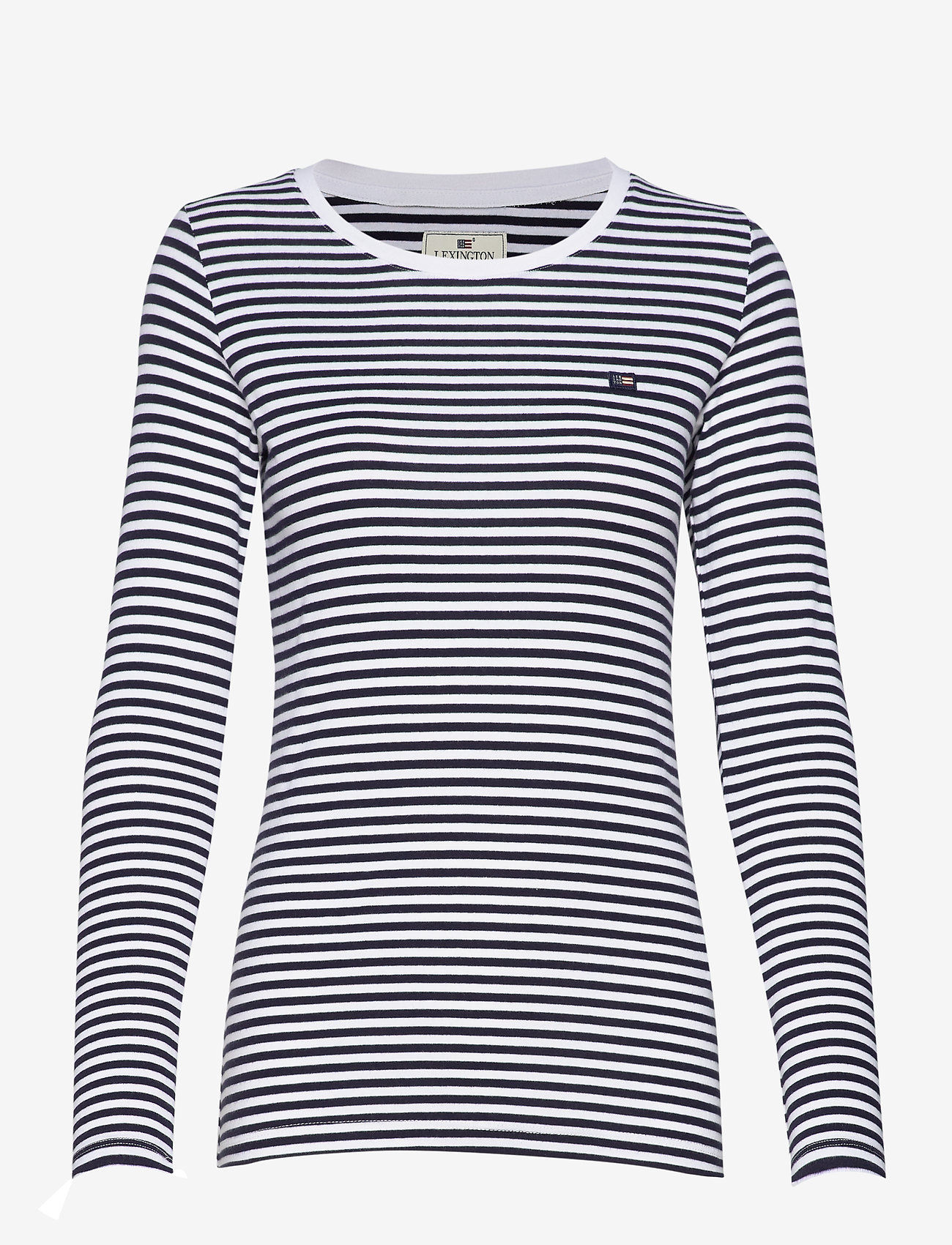 Lexington Clothing - Thelma Solid Tee - blue/white stripe - 0