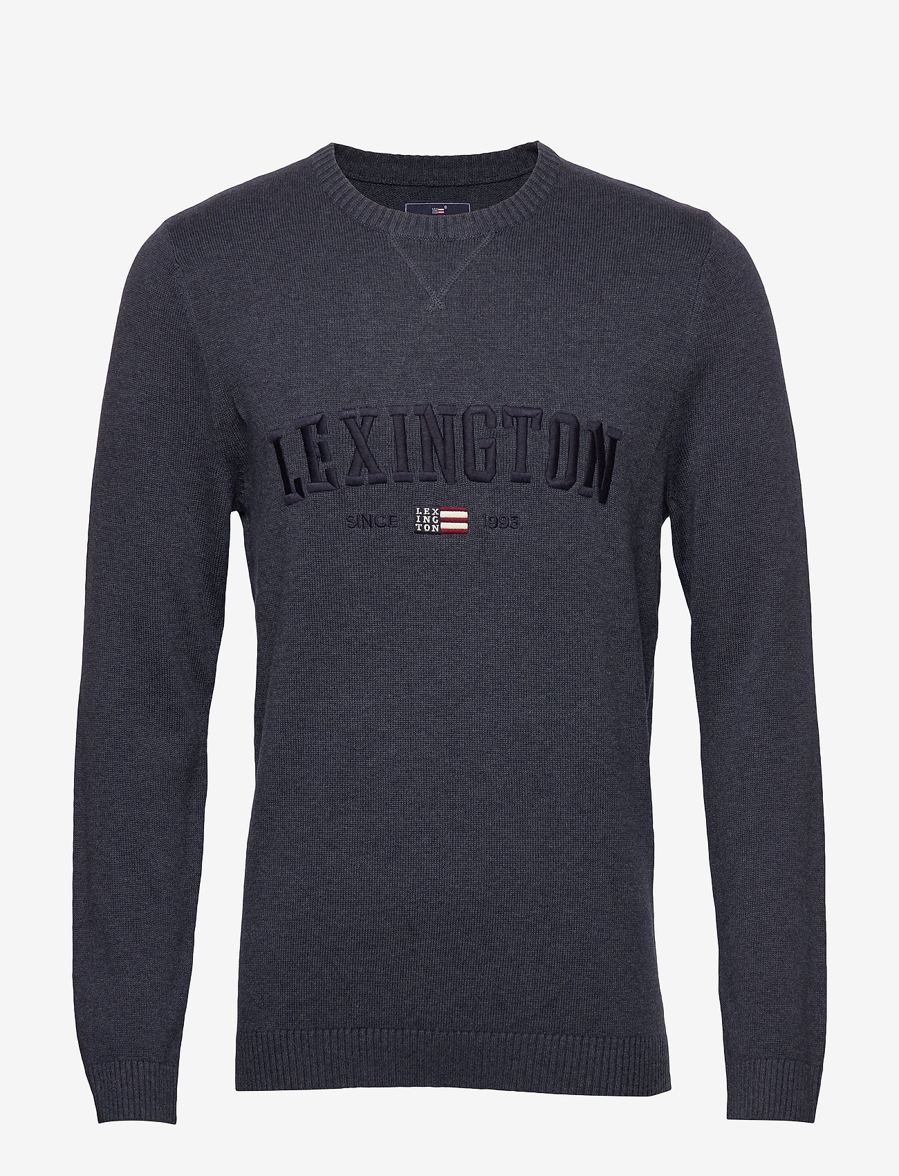 Lexington Clothing - Nelson Knitted Sweatshirt - blue melange - 0