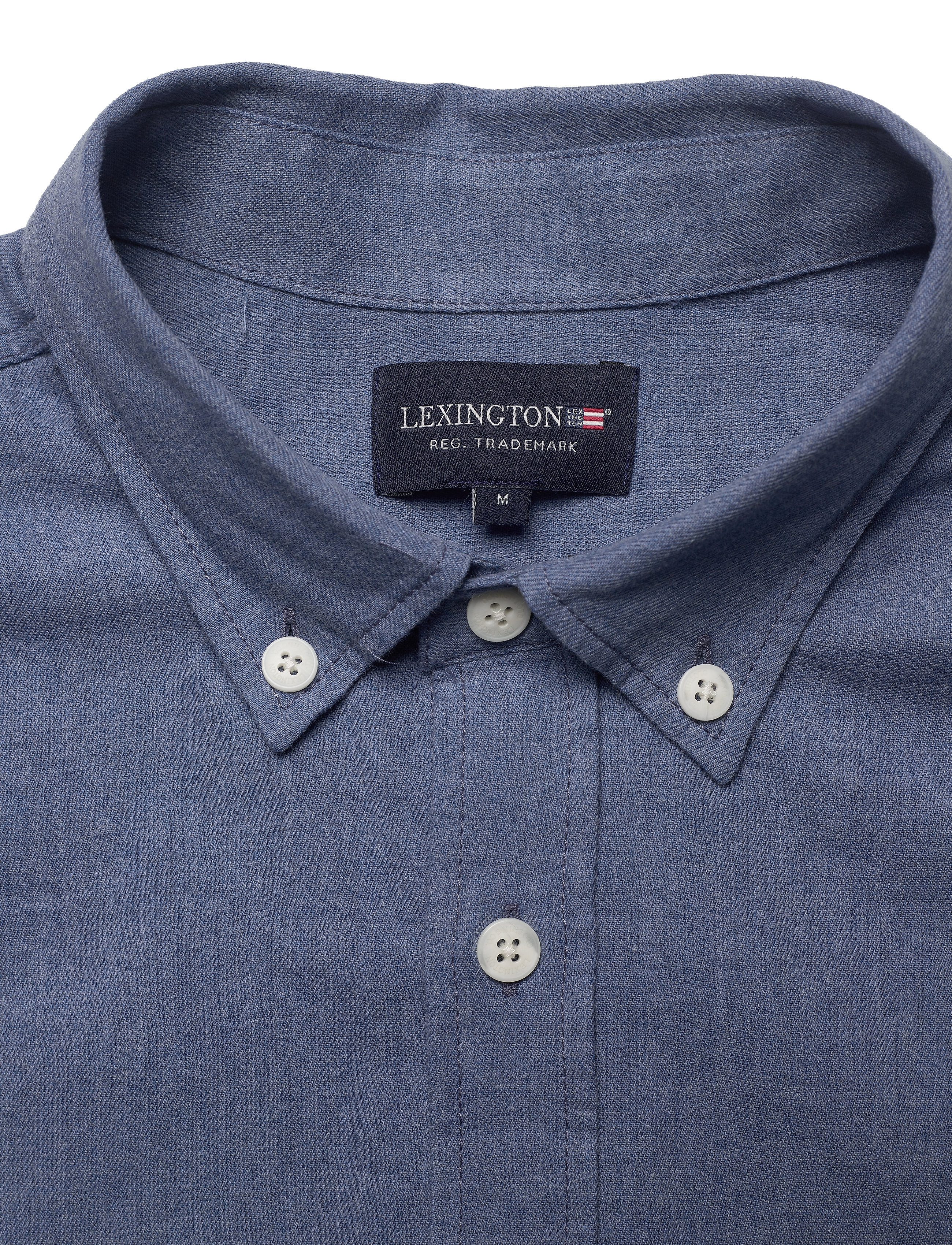 Lexington Clothing - Peter Lt Flannel Shirt - blue melange - 2