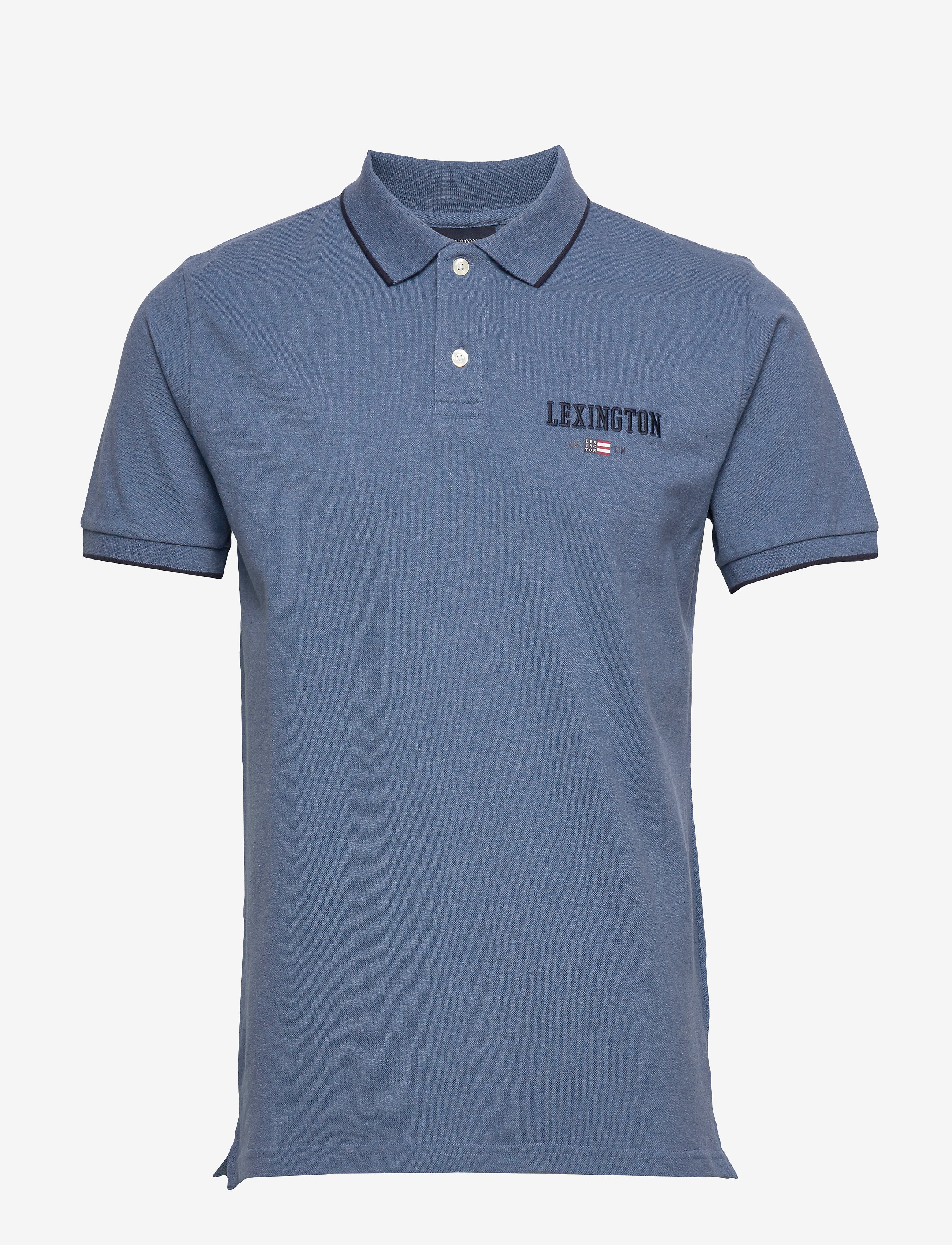 Lexington Clothing - Mitch Polo Shirt - blue melange - 0
