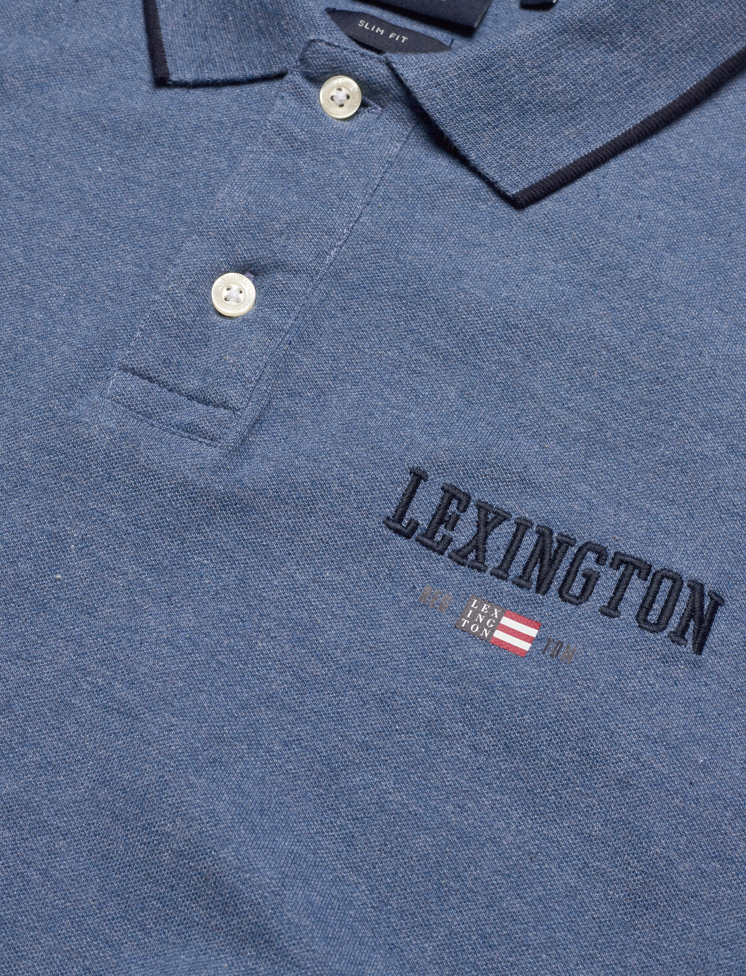 Lexington Clothing - Mitch Polo Shirt - blue melange - 2
