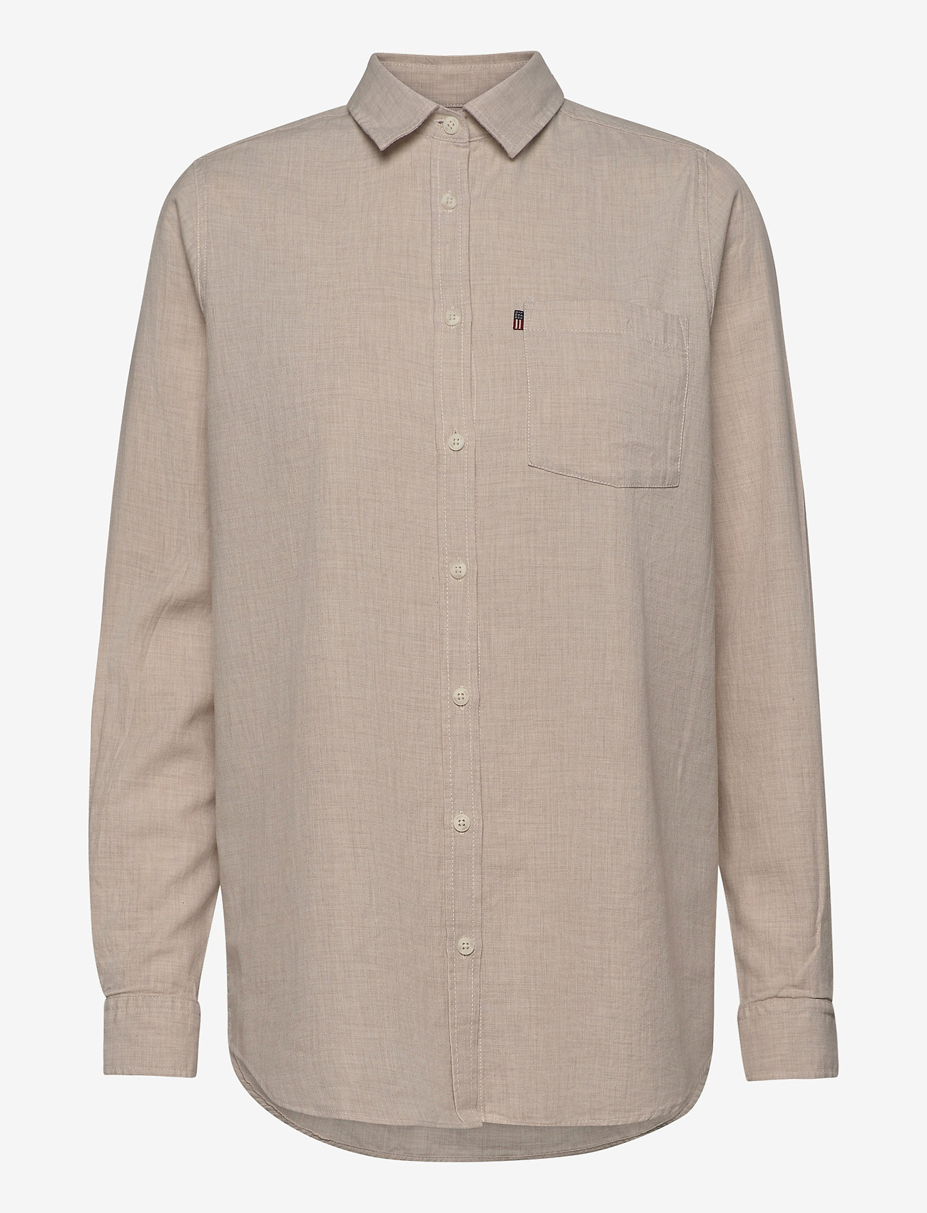 Lexington Clothing - Isa Lt Flannel Shirt - light beige melange - 0
