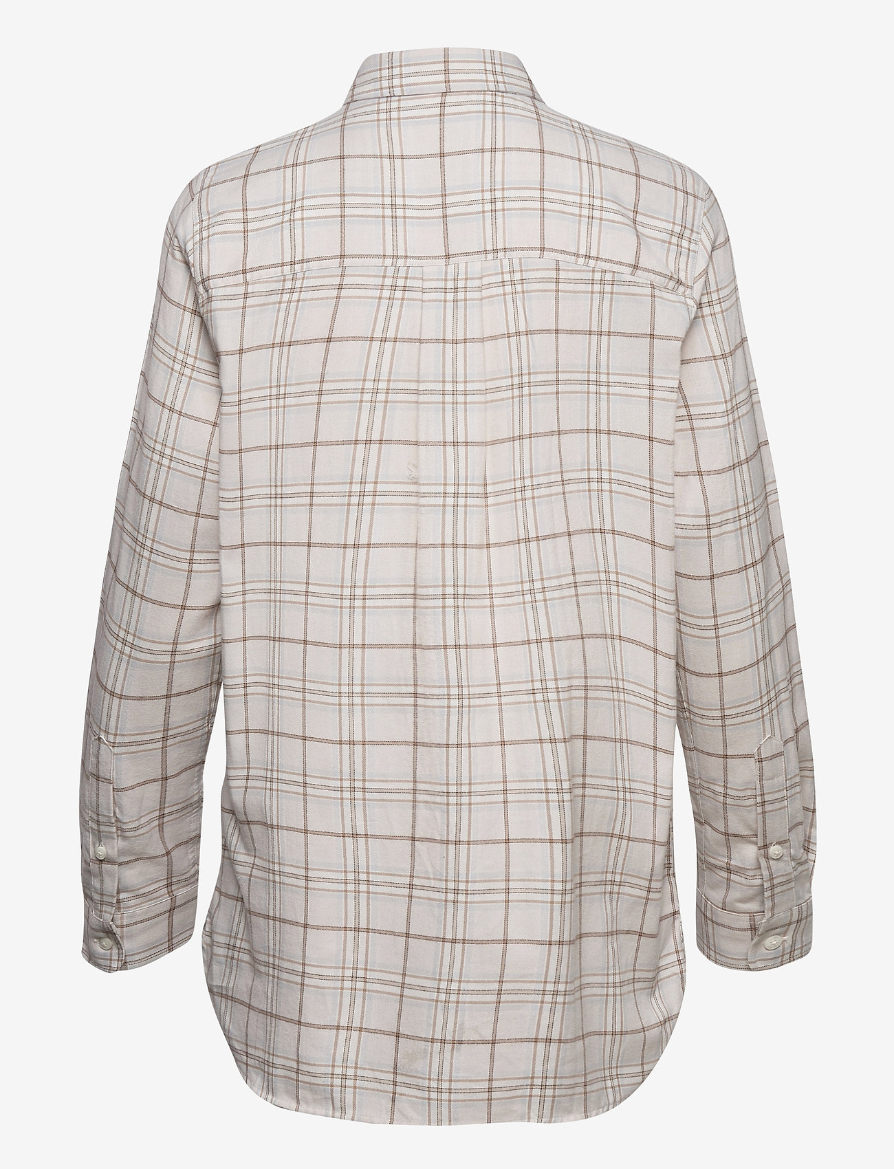 Lexington Clothing - Isa Check Organic Cotton Flannel Shirt - beige multi check - 1
