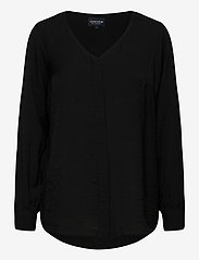 Lexington Clothing - Tina Blouse - langärmlige blusen - black - 0