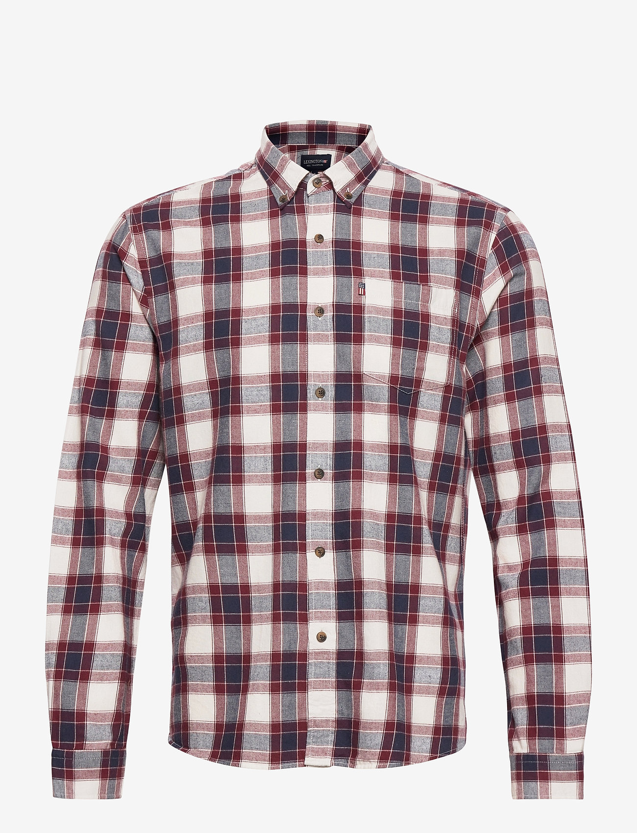 Lexington Clothing - Peter Lt Flannel Checked Shirt - red/blue/white check - 0