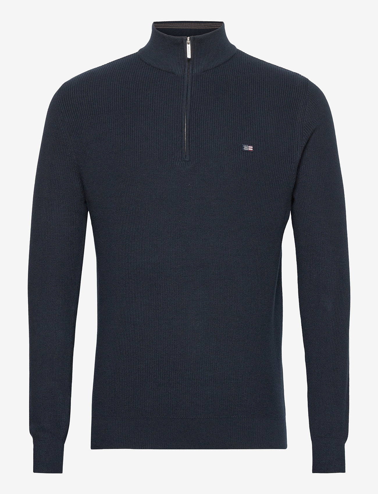 Lexington Clothing - Clay Organic Cotton Half Zip Sweater - dark blue - 0