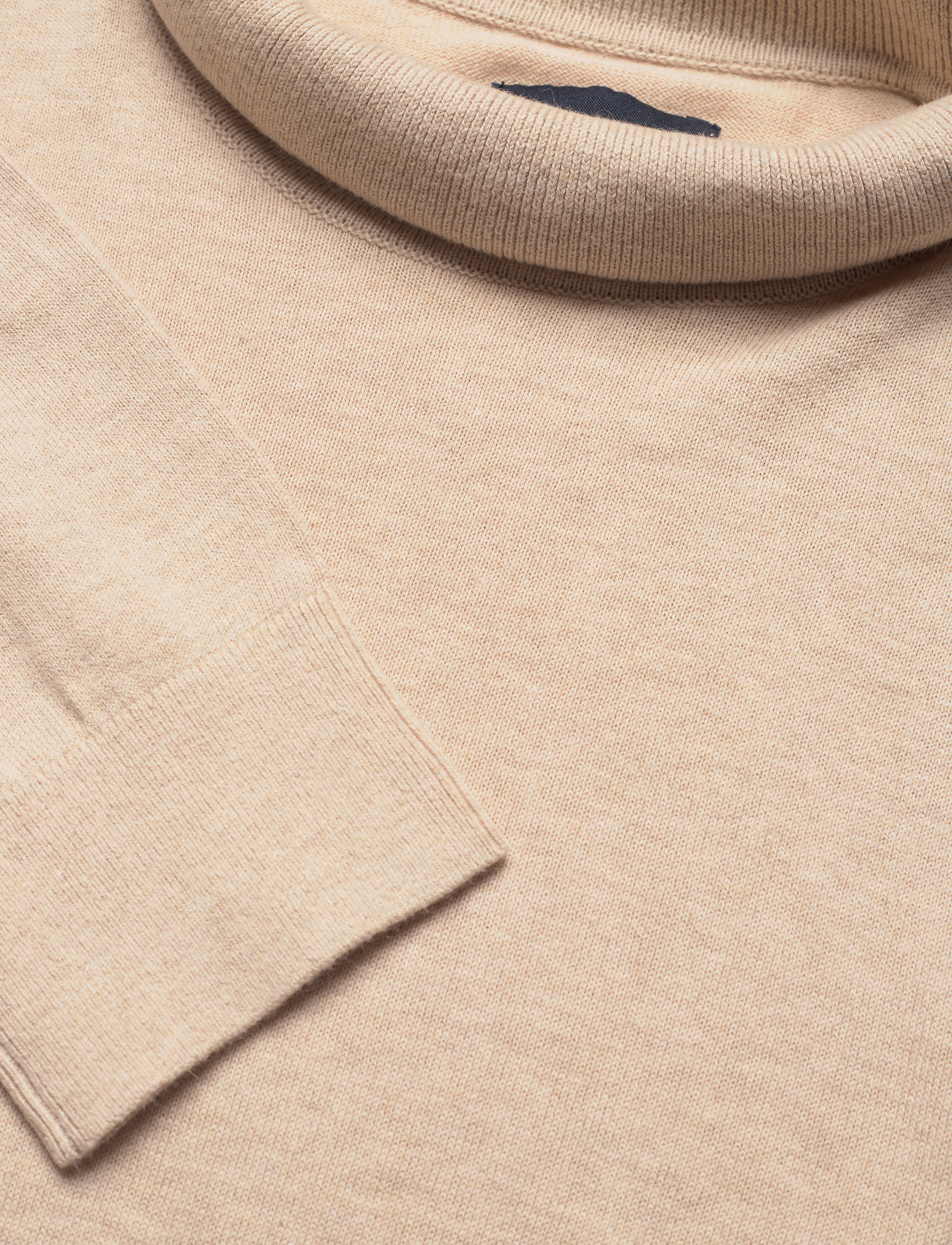 Lexington Clothing - Brian Cotton/Cashmere Roll Neck - beige melange - 2
