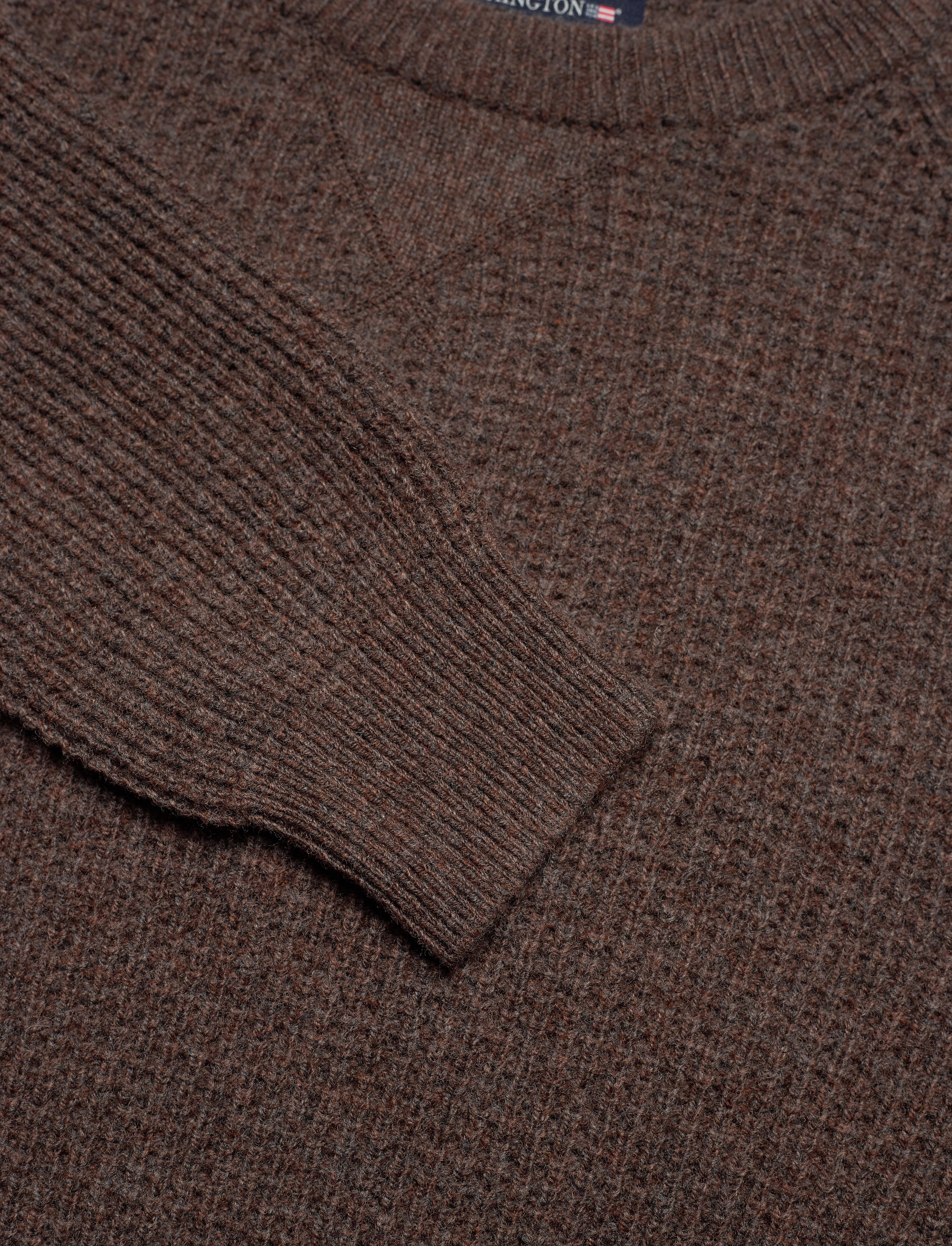 Lexington Clothing - Ewan Merino Wool Blend Sweater - brown - 2