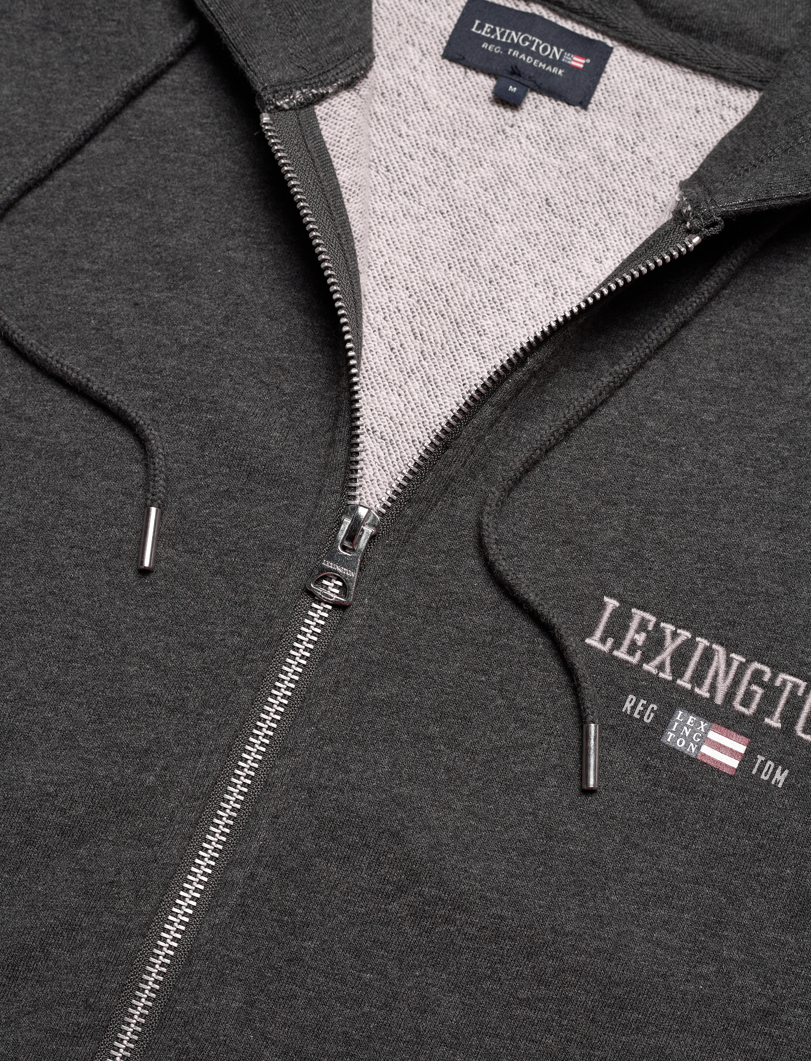Lexington Clothing - Russel Hood - dark gray melange - 2