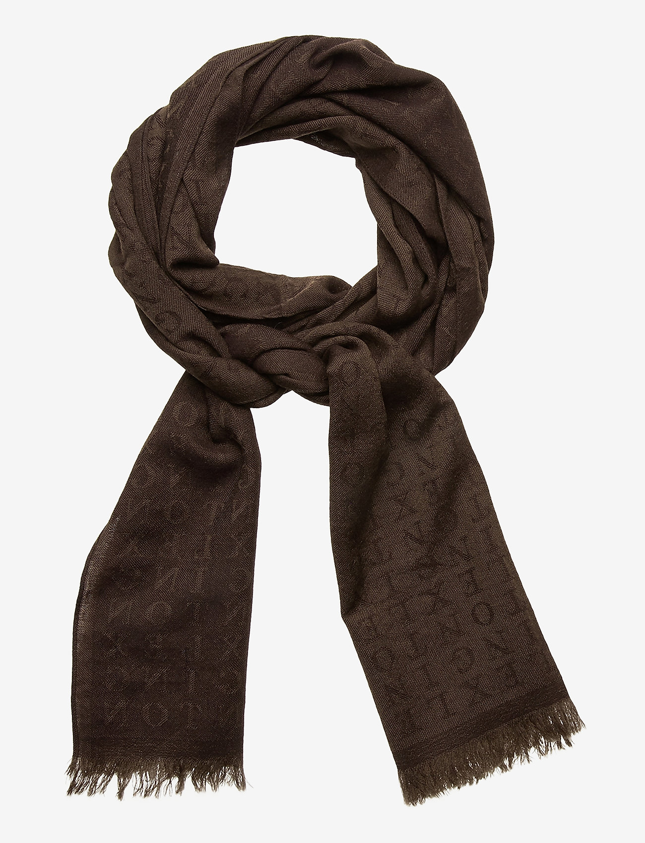 Lexington Clothing - Bloom Merino Wool Jacquard Scarf - brown multi - 0