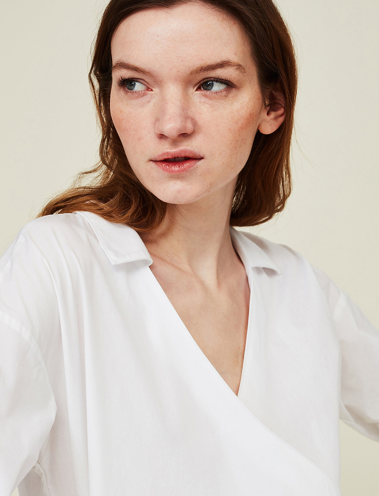 Lexington Clothing - Scarlet Organic Cotton Wrap Shirt - white - 4