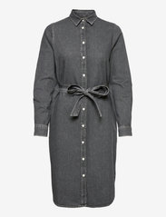 Isa Denim Shirt Dress - GRAY DENIM