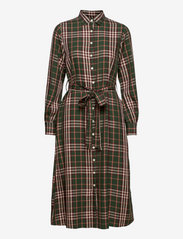 Lexington Clothing - Kaitlyn Tencel Shirt Dress - skjortklänningar - green multi check - 0