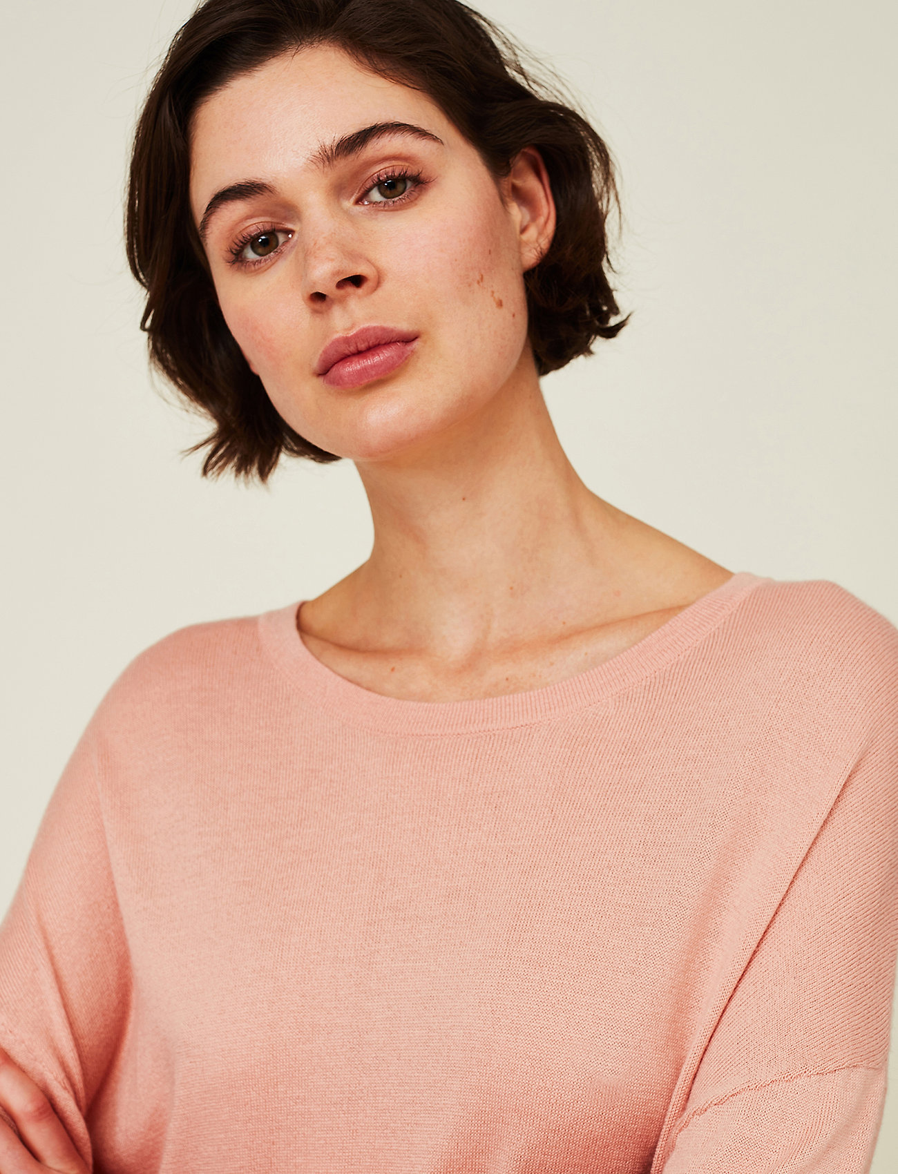 Lexington Clothing - Valentina Merino/Viscose Blend Crew Neck Sweater - pink - 4