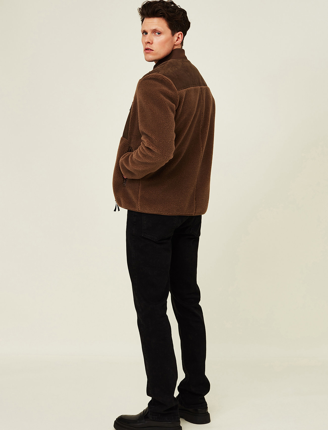 Lexington Clothing - Samuel Sherpa Wool Blend Jacket - brown - 3