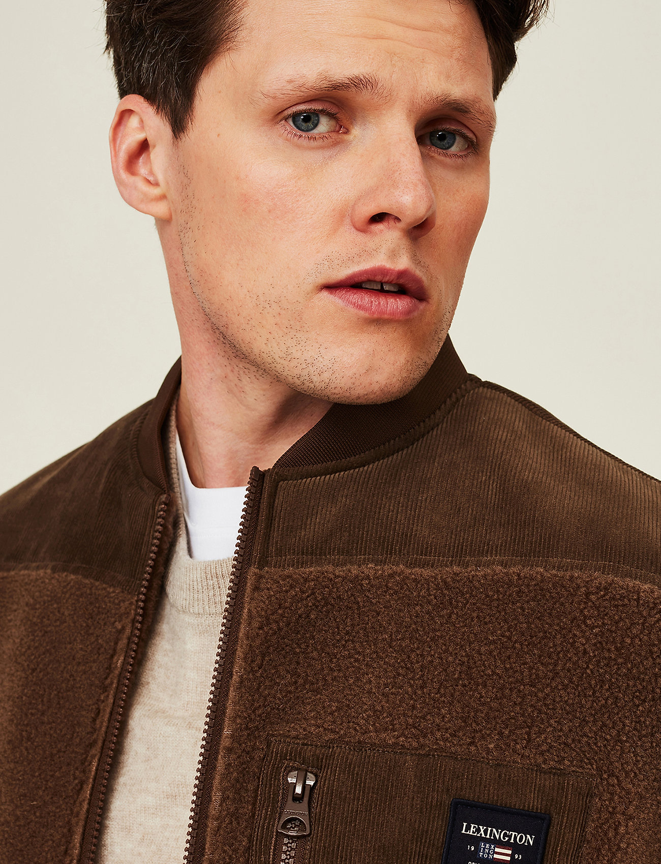 Lexington Clothing - Samuel Sherpa Wool Blend Jacket - brown - 4