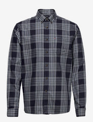 Lexington Clothing - Peter Lt Flannel Checked Shirt - ternede skjorter - blue multi check - 0