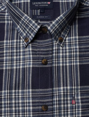 Lexington Clothing - Peter Lt Flannel Checked Shirt - karierte hemden - blue multi check - 5