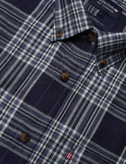 Lexington Clothing - Peter Lt Flannel Checked Shirt - rutede skjorter - blue multi check - 6