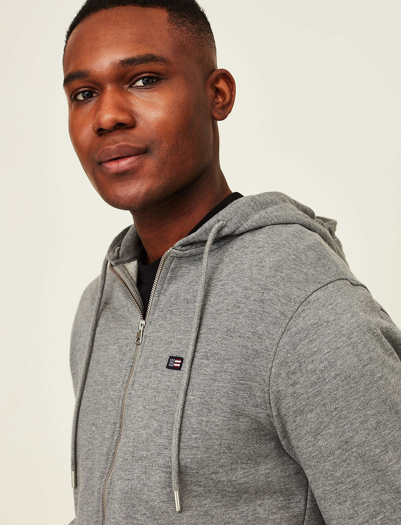 Lexington Clothing - Sebastian Organic Cotton Hood - gray melange - 4