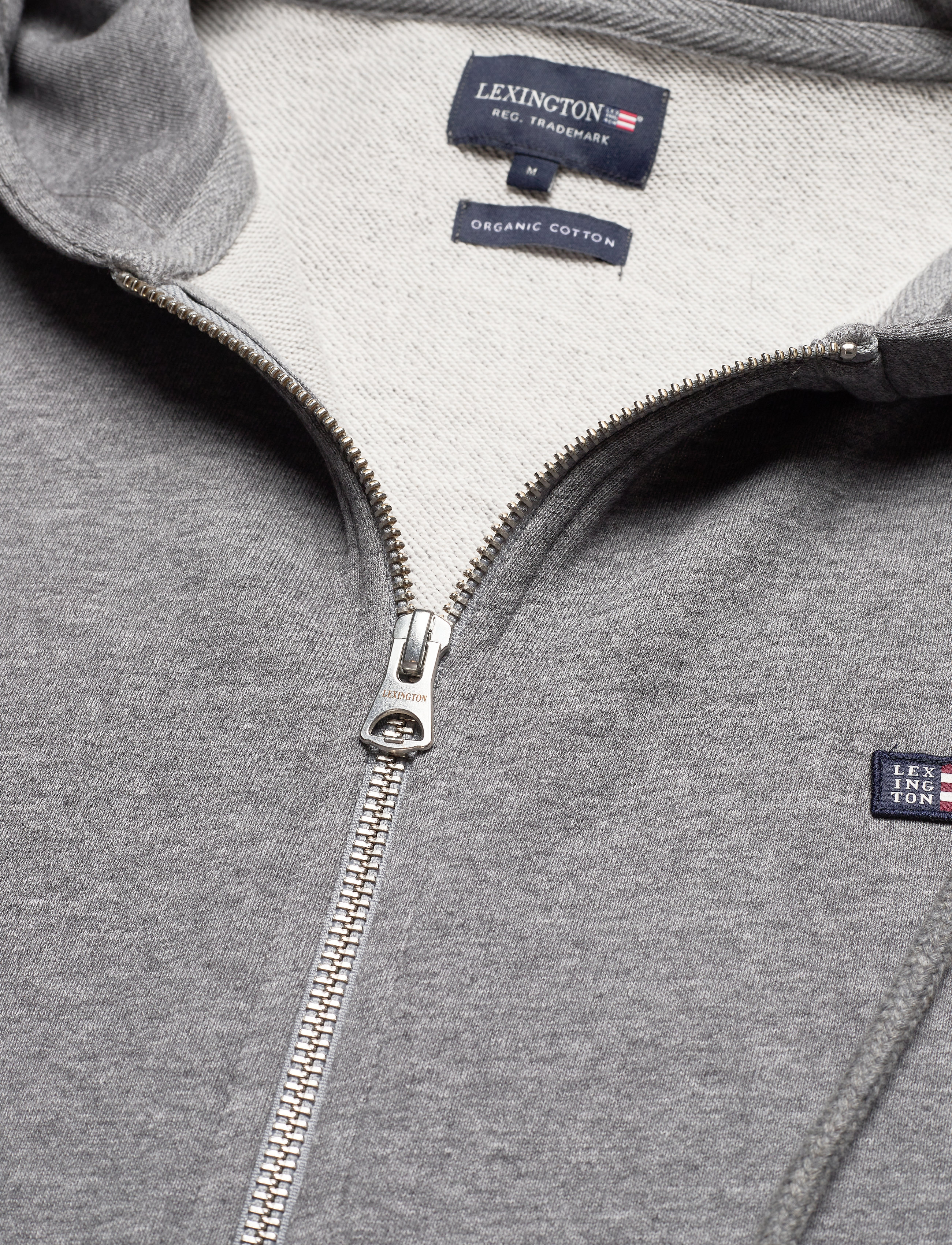 Lexington Clothing - Sebastian Organic Cotton Hood - gray melange - 5