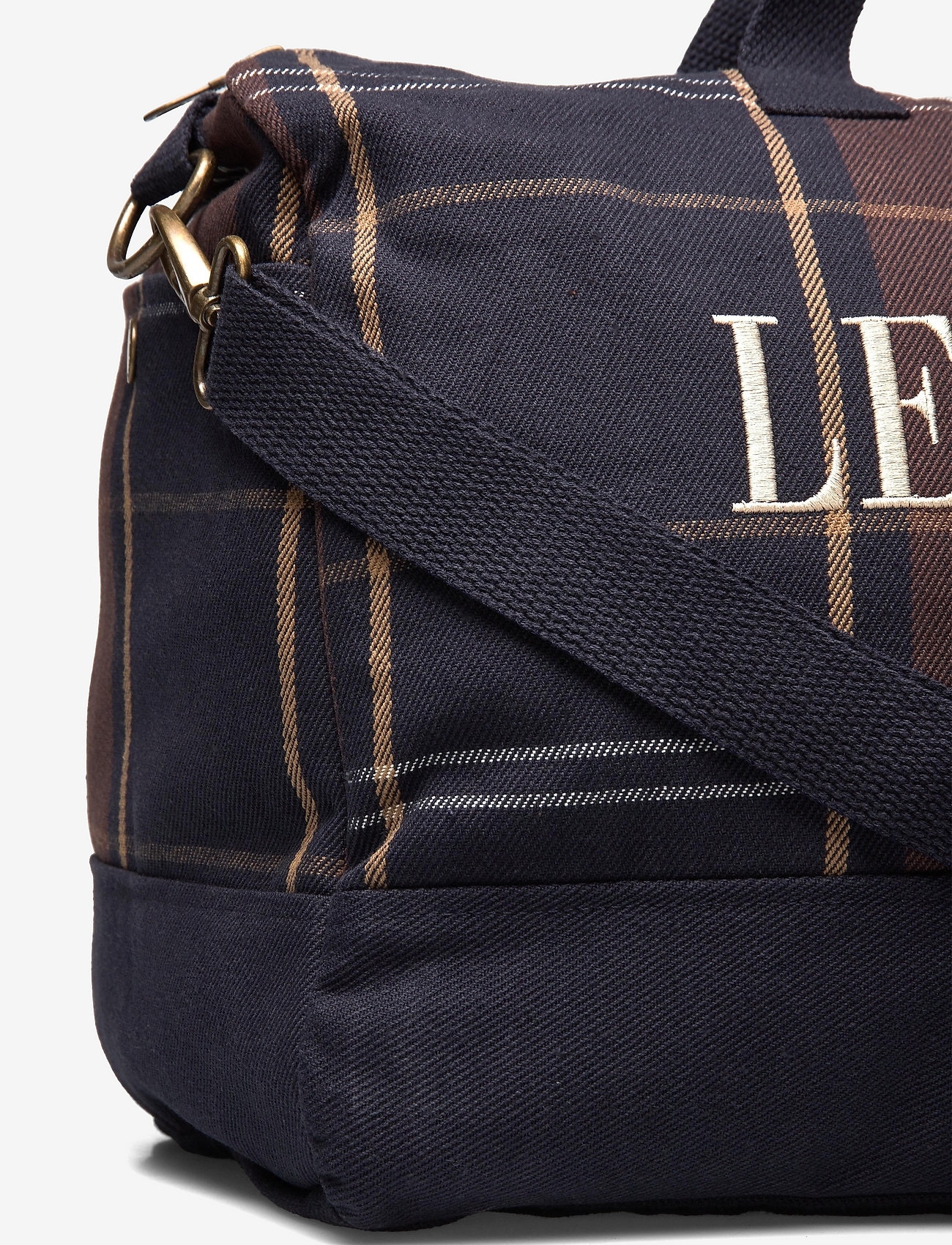 Lexington Clothing - Franklin Organic Cotton Canvas Weekend Bag - dark blue multi check - 3